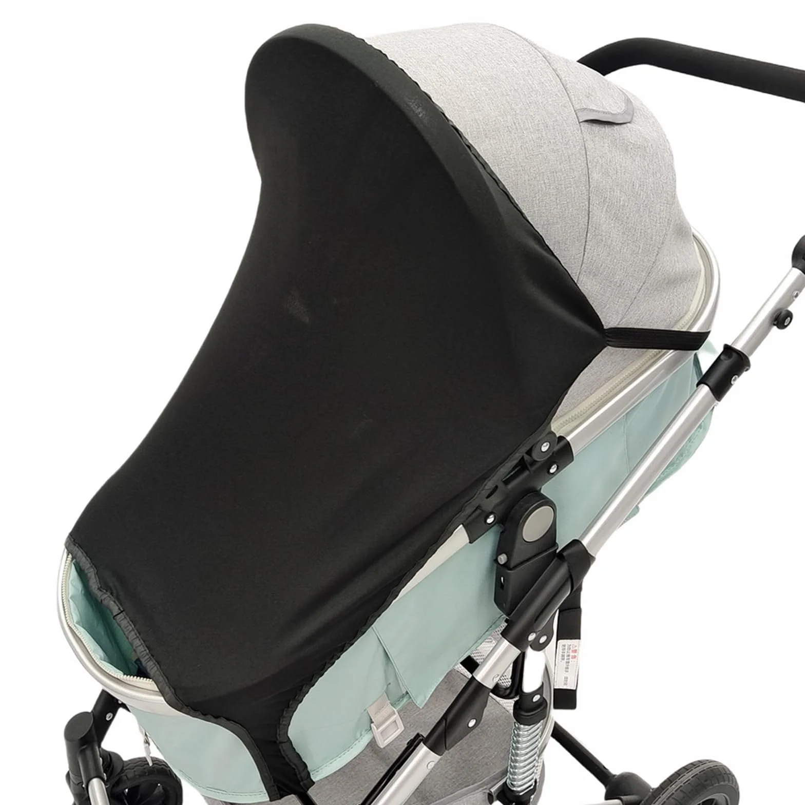 JSTHHTT Capottina per Passeggino con Protezione Solare, Parasole Carrozzina Universale Regolabile con Protezione UV 50, Parasole Elastico, Traspirante, Colore Nero