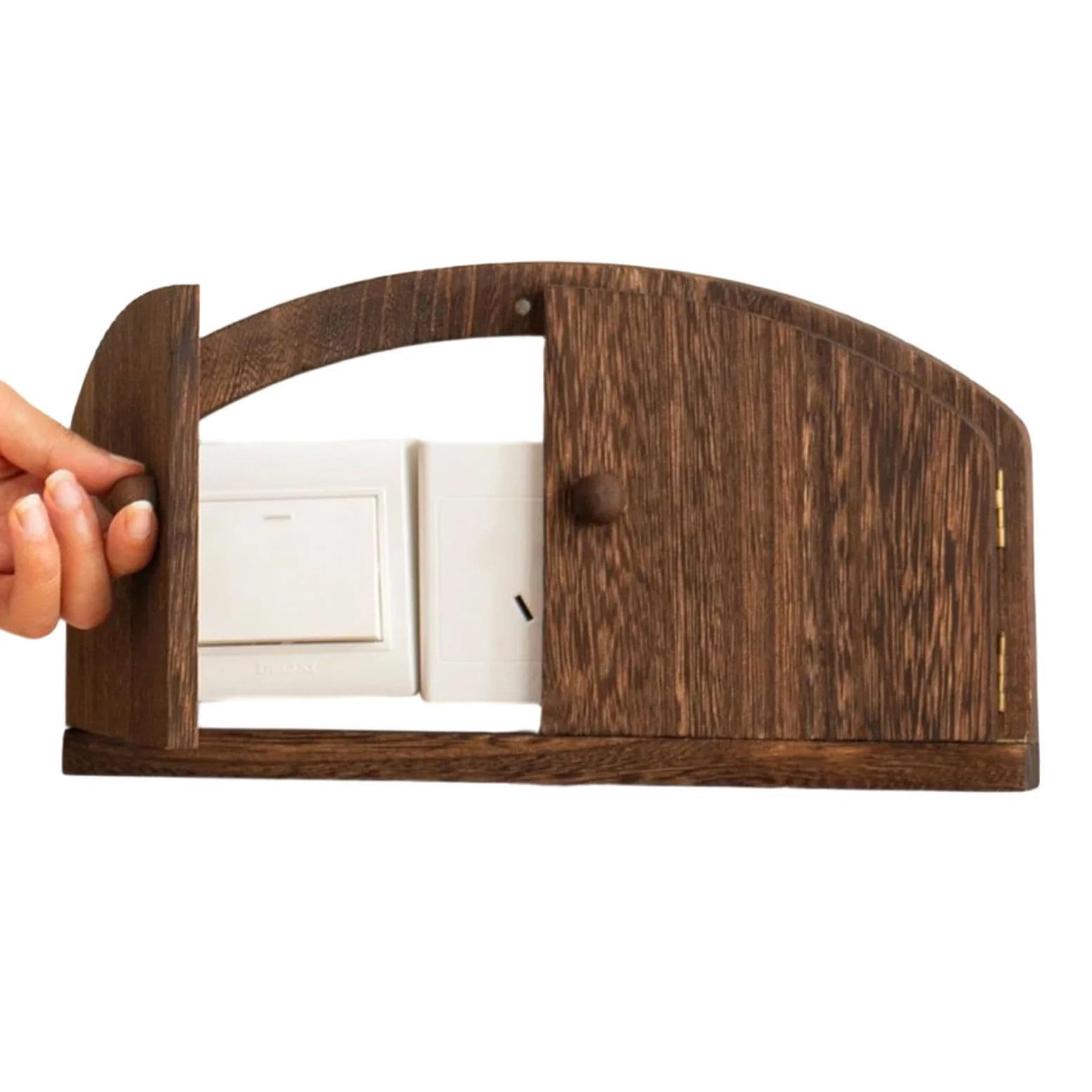 Copriprese da Parete in Legno | Decorativo in Legno Rustico Senza Forature - Decorazioni per Parete con CopriPresa Elettrici - Per arredamento casa camera da bagno stanza bambini appartamento ufficio