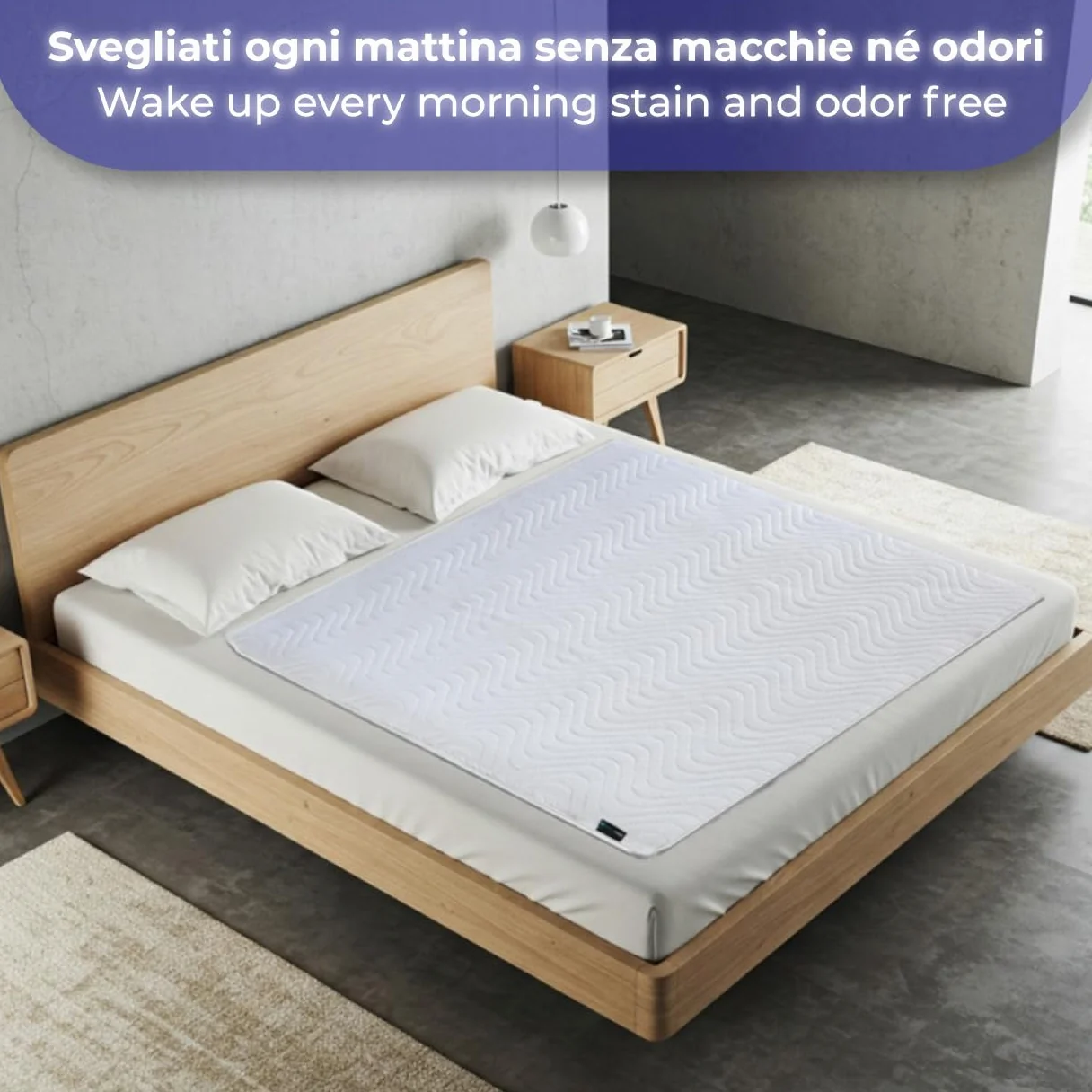 Traverse Letto Anziani Lavabili, Traversine Neonato Fasciatoio Fatto in Europa, Tappetini Igienici Per Cani, Oeko Tex Coprimaterasso Impermeabile, Telo Impermeabile Letto (80x90cm, Pack 1)