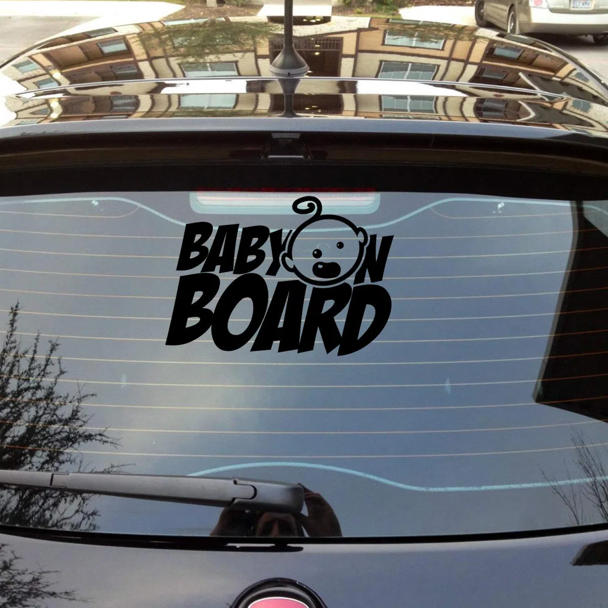 Baby On Board - Adesivo in vinile per auto, con scritta in lingua inglese "Baby On Board" (lingua italiana non garantita)