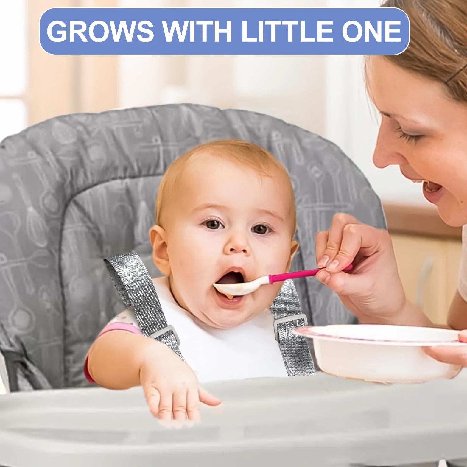 Cinture Universali per Seggiolone, Regolabile per Cinture Passeggino, Cinturas di Sicurezza a 5 Punti, Per Seggiolino Auto Carrozzina e Seggiolon, Sedia da Pranzo per Bambini