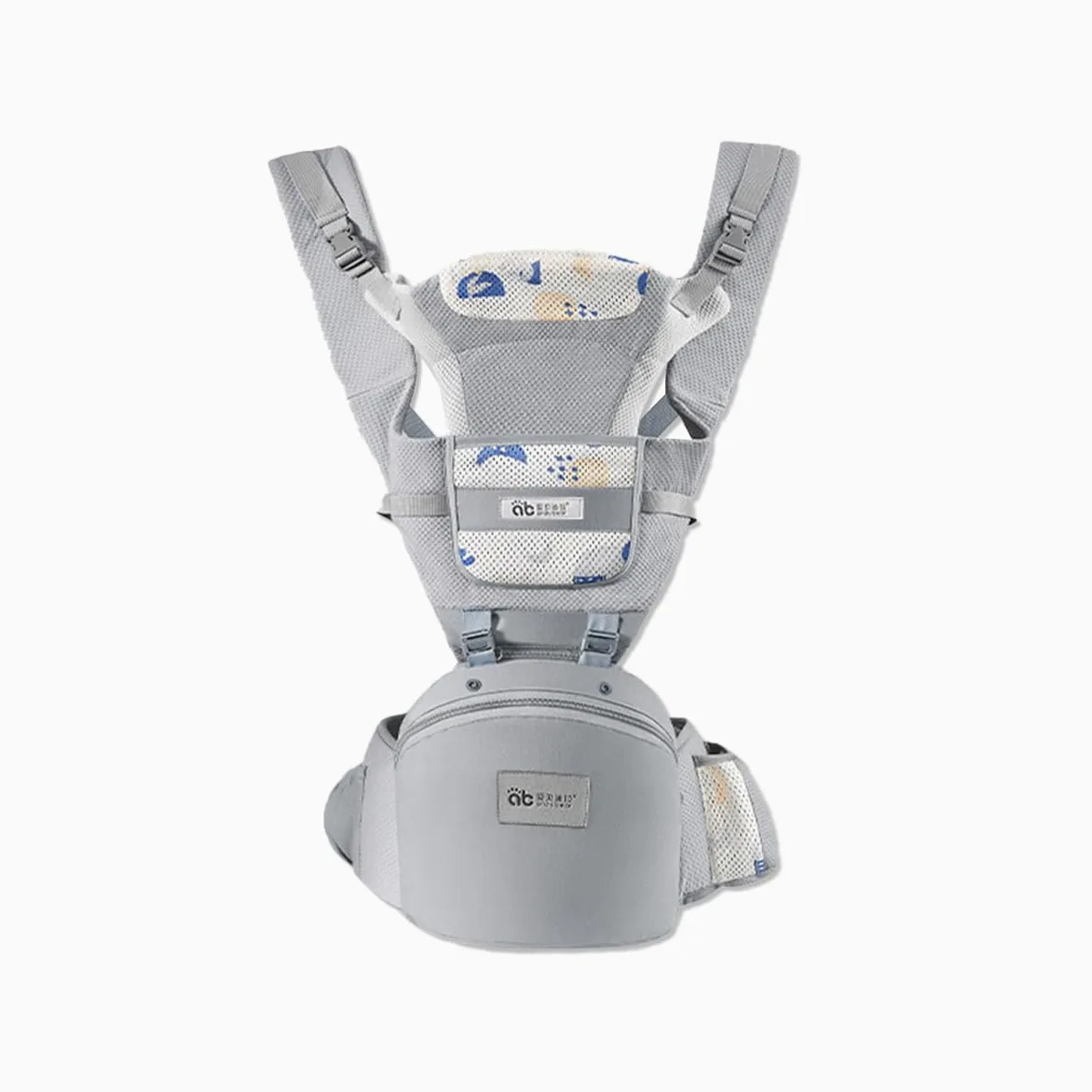 SONARIN 3 in 1 Traspirante Marsupio Neonati con Sedile,Portantina Multifunzionale Ergonomico Porta Bambino Fascia Porta Bebè Multi-Posizioni per Neonati Bambini 0-36 Mesi(Grigio)