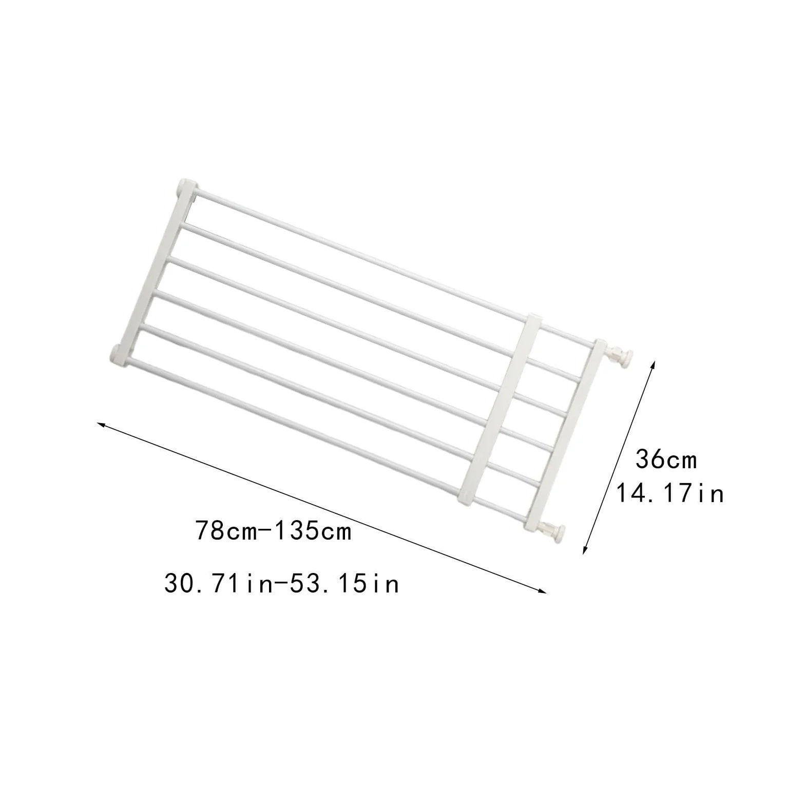 Fenteer Cancello Basso per Animali Domestici, recinto per Cuccioli, barriera di Protezione, Porta a zanzariera, cancelletto Corto per Cani, cancelletto, White Height 36cm S