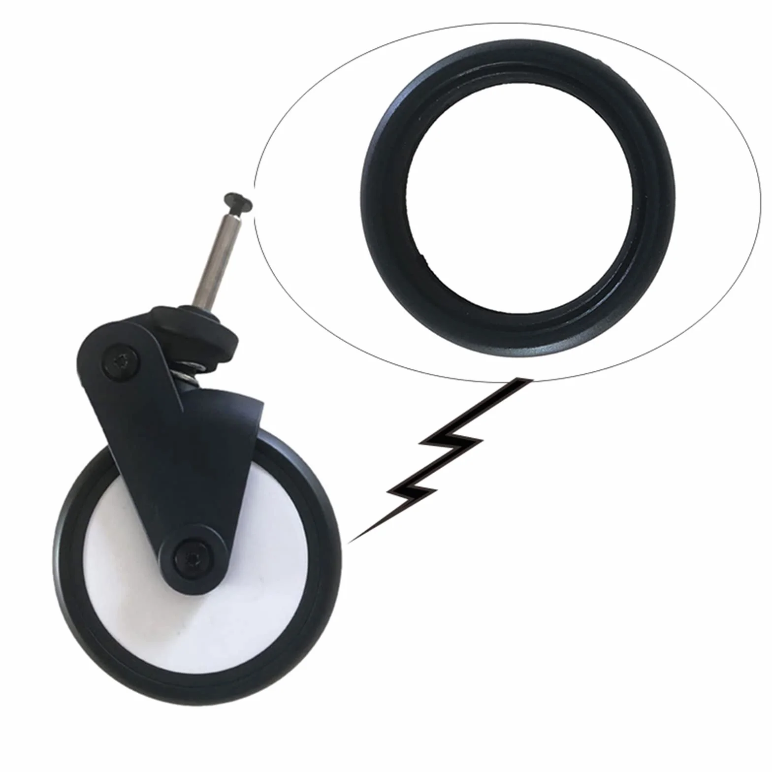 Pneumatico esterno in gomma professionale con ruota anteriore posteriore da 11,9 cm di diametro, per ruote del passeggino, facile installazione