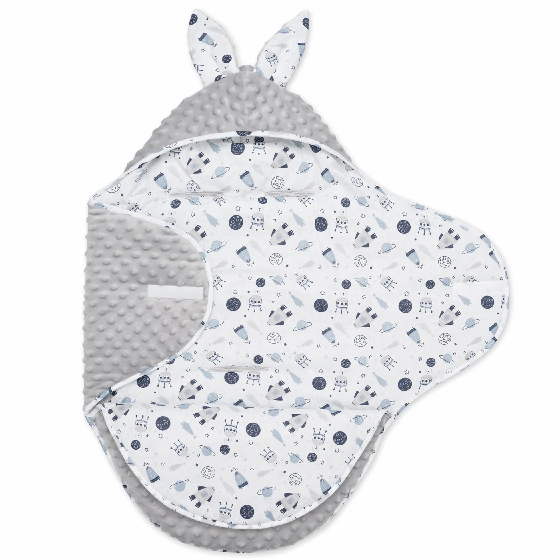 ELIMELI Coprigambe per ovetto – Coperta invernale per seggiolino auto, passeggino e passeggino con imbottitura, universale per esempio Maxi Cosi, coperta per passeggino (grigio – Cosmo)