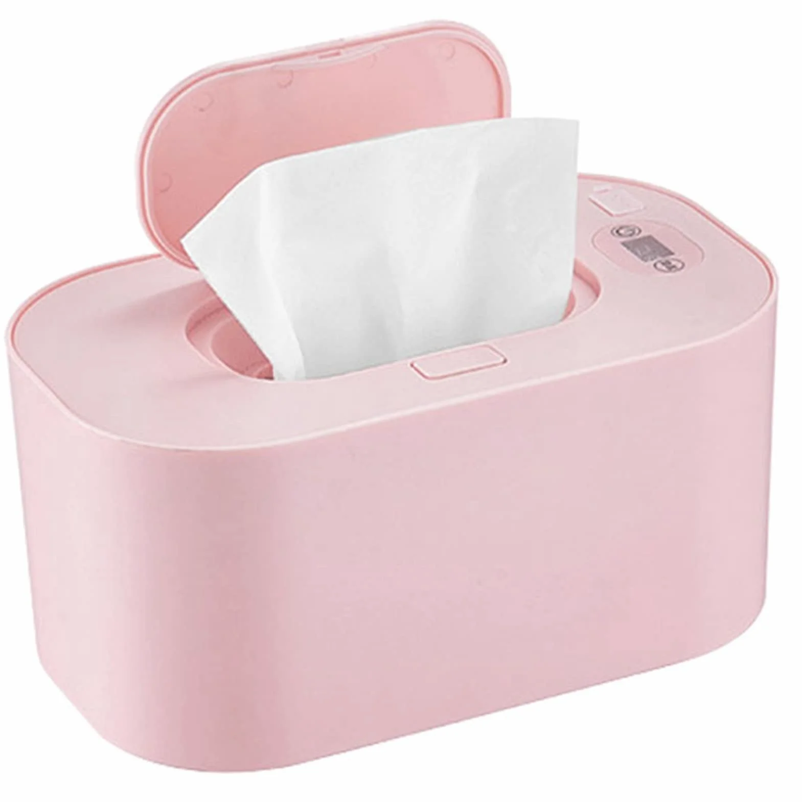 Scalda Salviette Umidificate per Neonati Dispenser per Salviette per Neonati Porta Salviette con Coperchio Custodia Portatile per Salviettine Umidificate (Rosa)