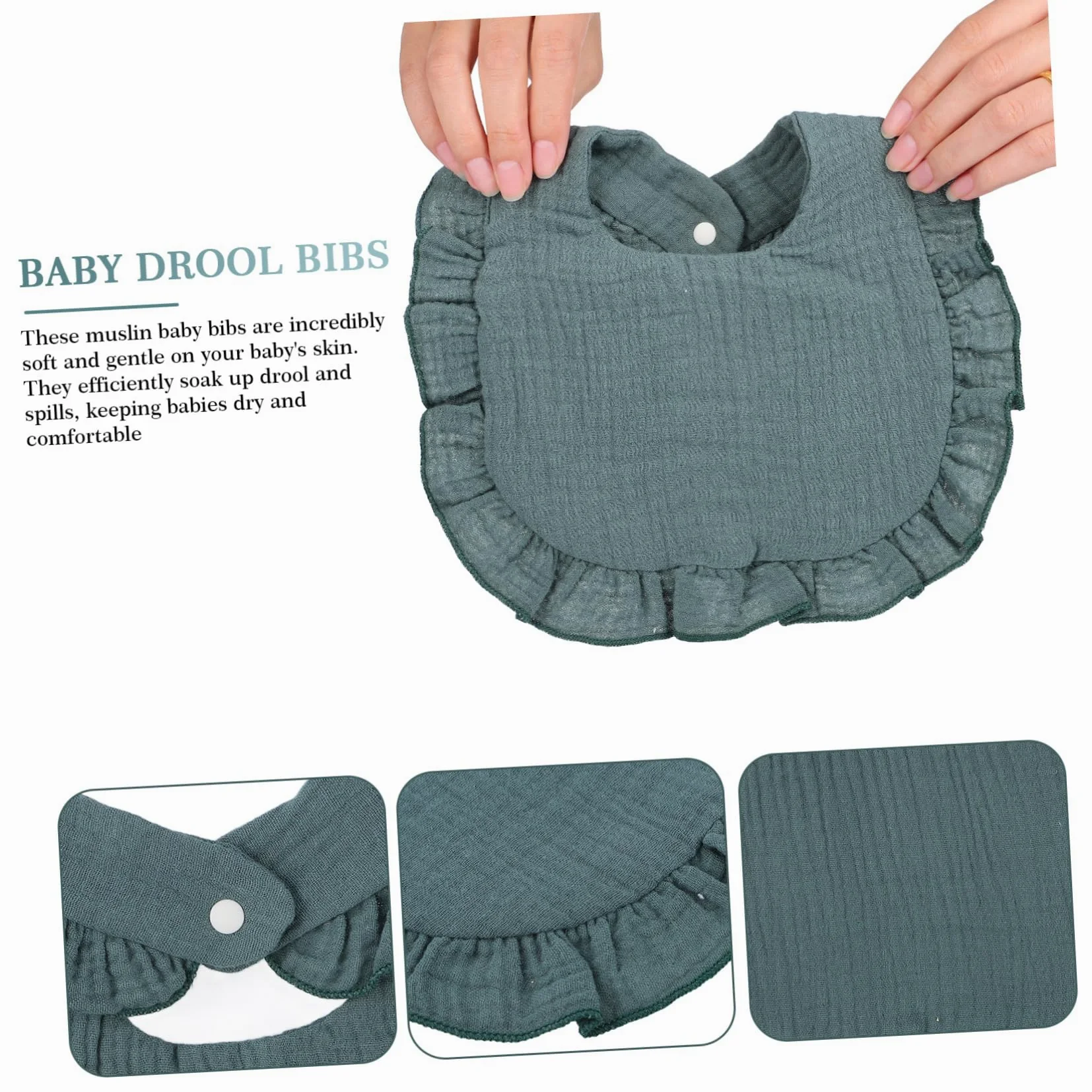 VALICLUD 12pezzi Bavaglini Assorbenti Muslin Per Ragazzo Ragazza Bavaglini Regolabili Con Chiusura Pulsante Per Pappa e Sbavature Unisex Morbido e Assorbente Per Comfort Quotidiano