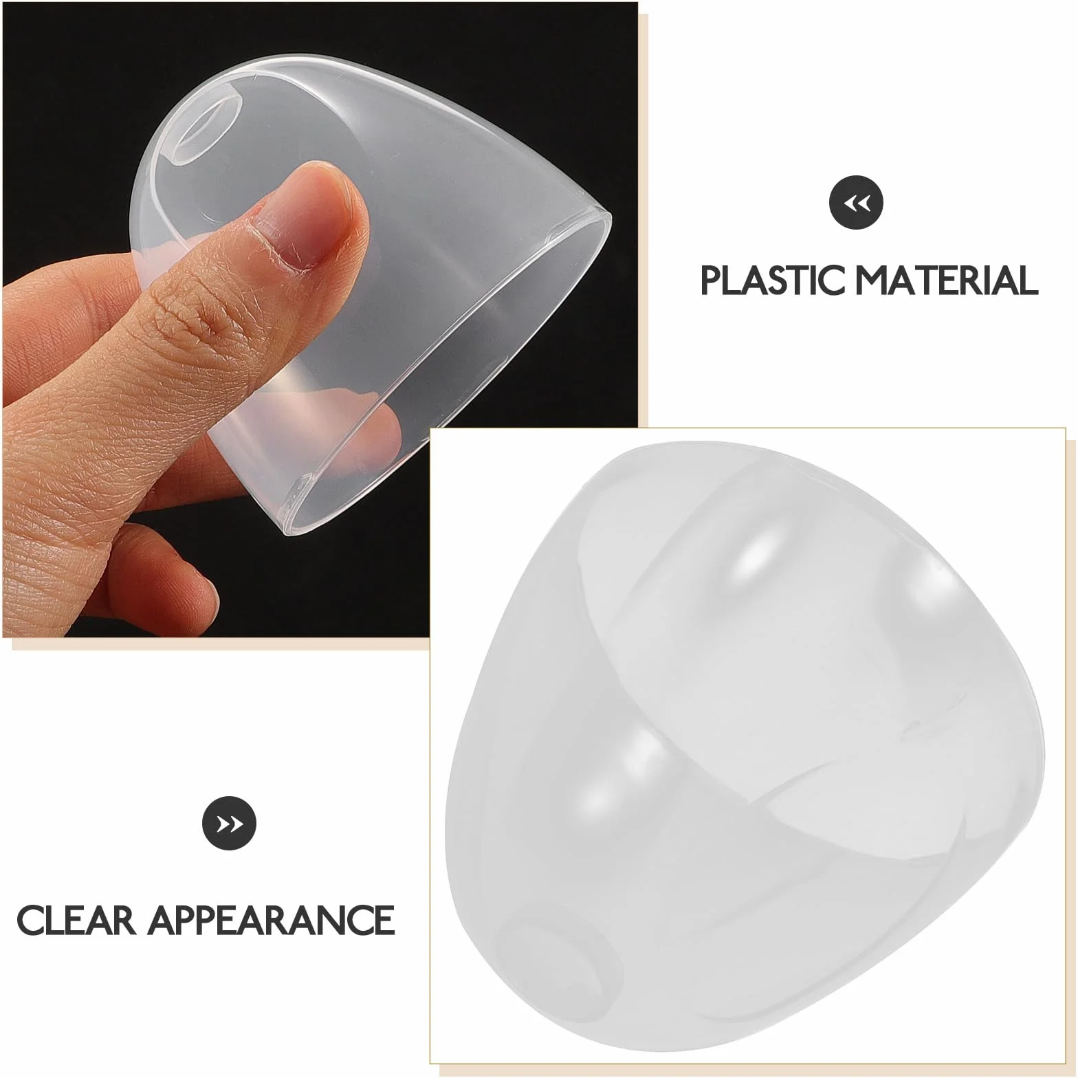 Vaguelly Coperchi per biberon – 3 coperchi in plastica a prova di perdite per biberon, pratici tappi per i viaggi e la casa, 6,2 x 6,2 x 5,5 cm