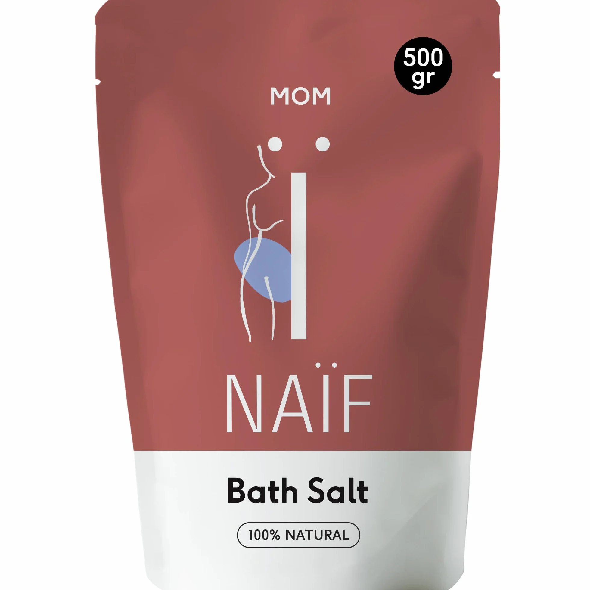 Naïf Sali da bagno al magnesio - Allevia dolori e crampi - Rilassamento muscolare - Bagno alcalino per disintossicazione - Sali da bagno alcalino - 500 g