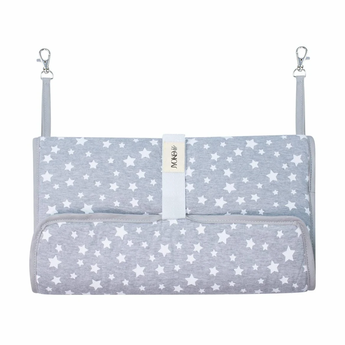 JYOKO KIDS Lenzuola Materassino fasciatoio portatile impermeabile, fasciatoio imbottito pieghevole (White Star)