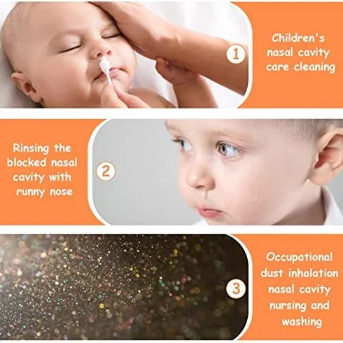 Vicloon Irrigatore Nasale, 6 Pezzi 10 ml Dispositivo di Risciacquo per Lavaggio Cavo Nasale con 6 Punta di Aspirazione in Silicone,Siringa per Lavaggi Nasali Bambini, Sicuro per il Naso, Colorato
