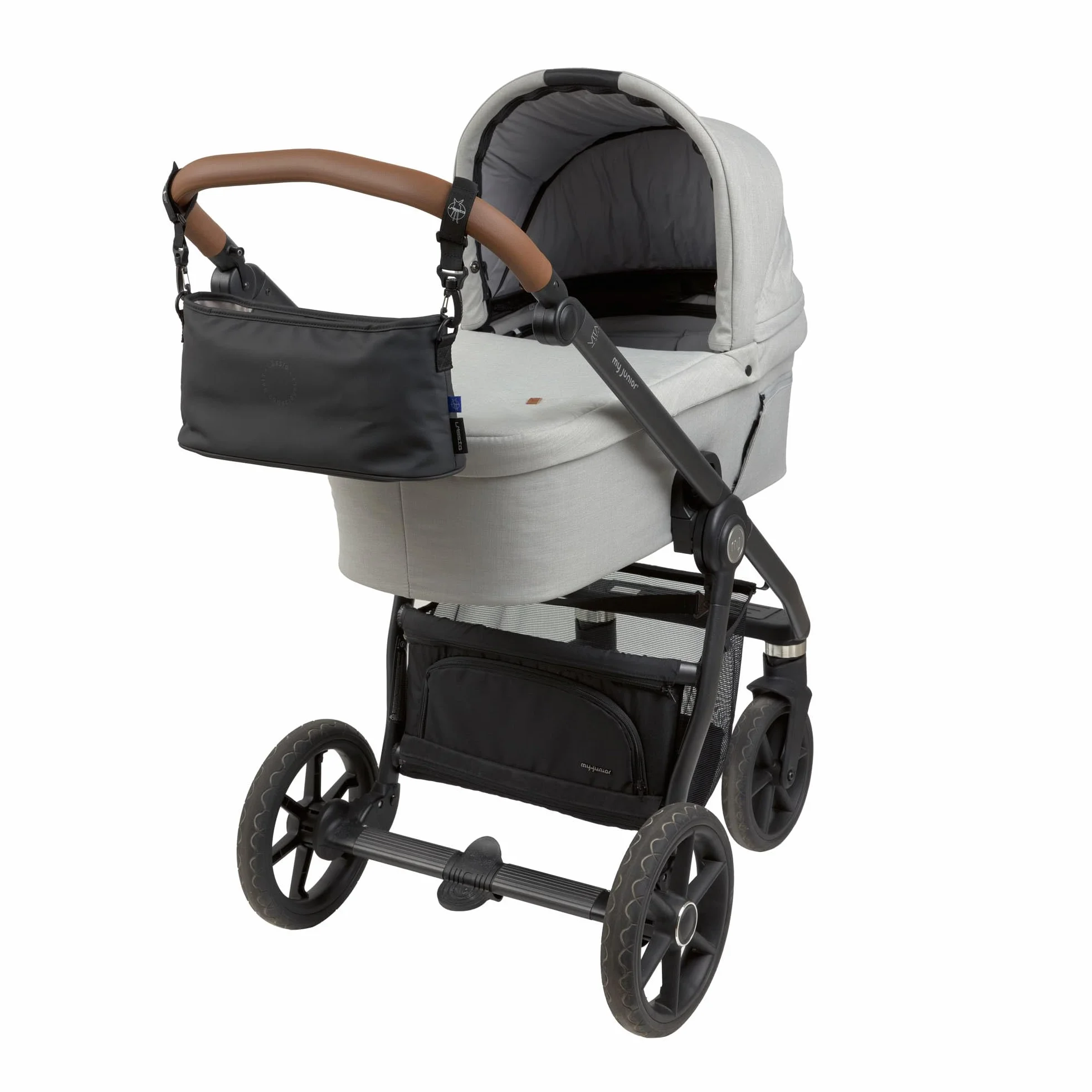 LÄSSIG Organizzatore per carrozzina per bambini organizzatore per carrozzina borsa per carrozzina con attacco per carrozzina/Buggy Organizer black