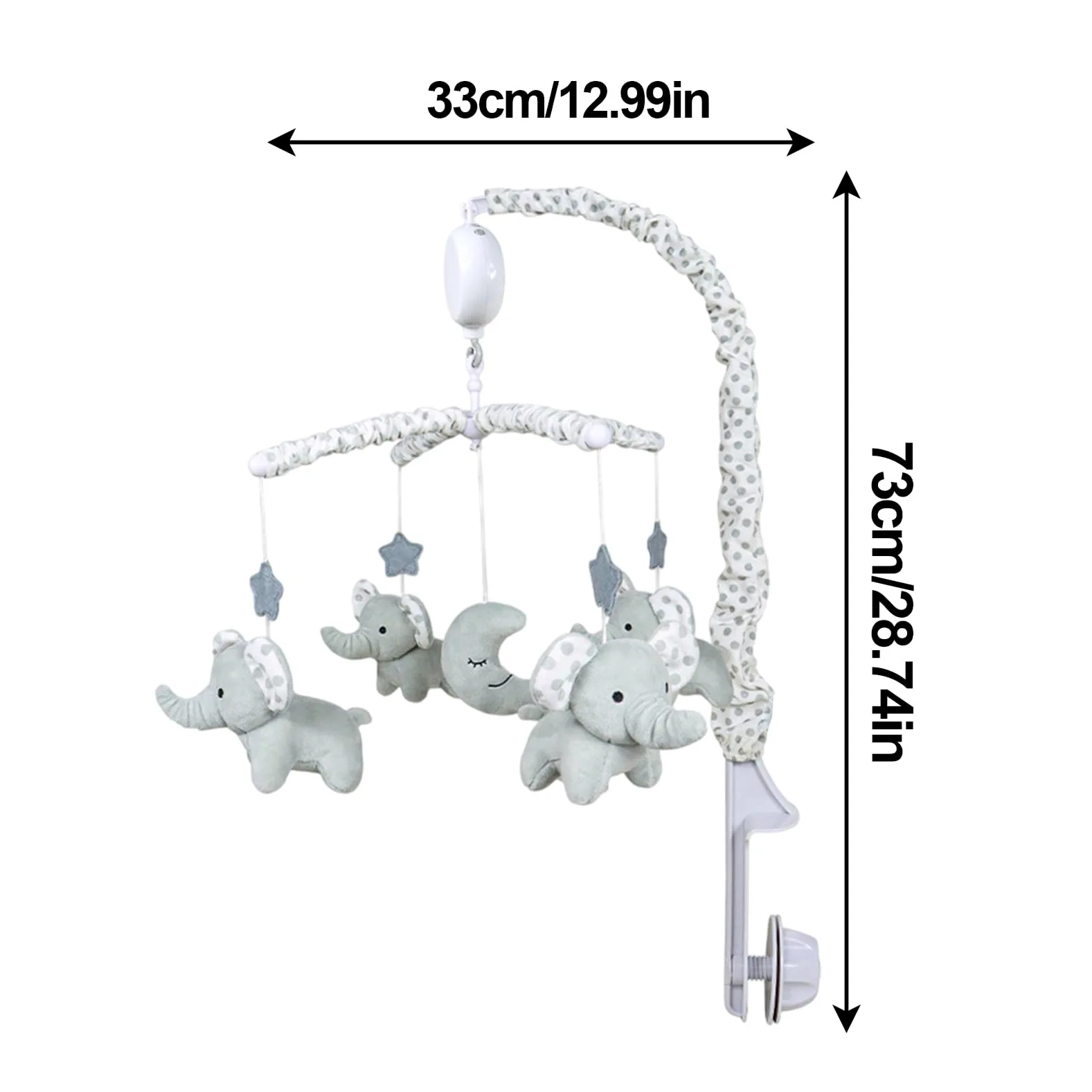 Musical Crib Mobile, Crib Mobile per ragazze Giocattolo per bambini peluche | Box di musica mobile ad alto contrasto con la incluso per il asilo , culla, culla nella stan