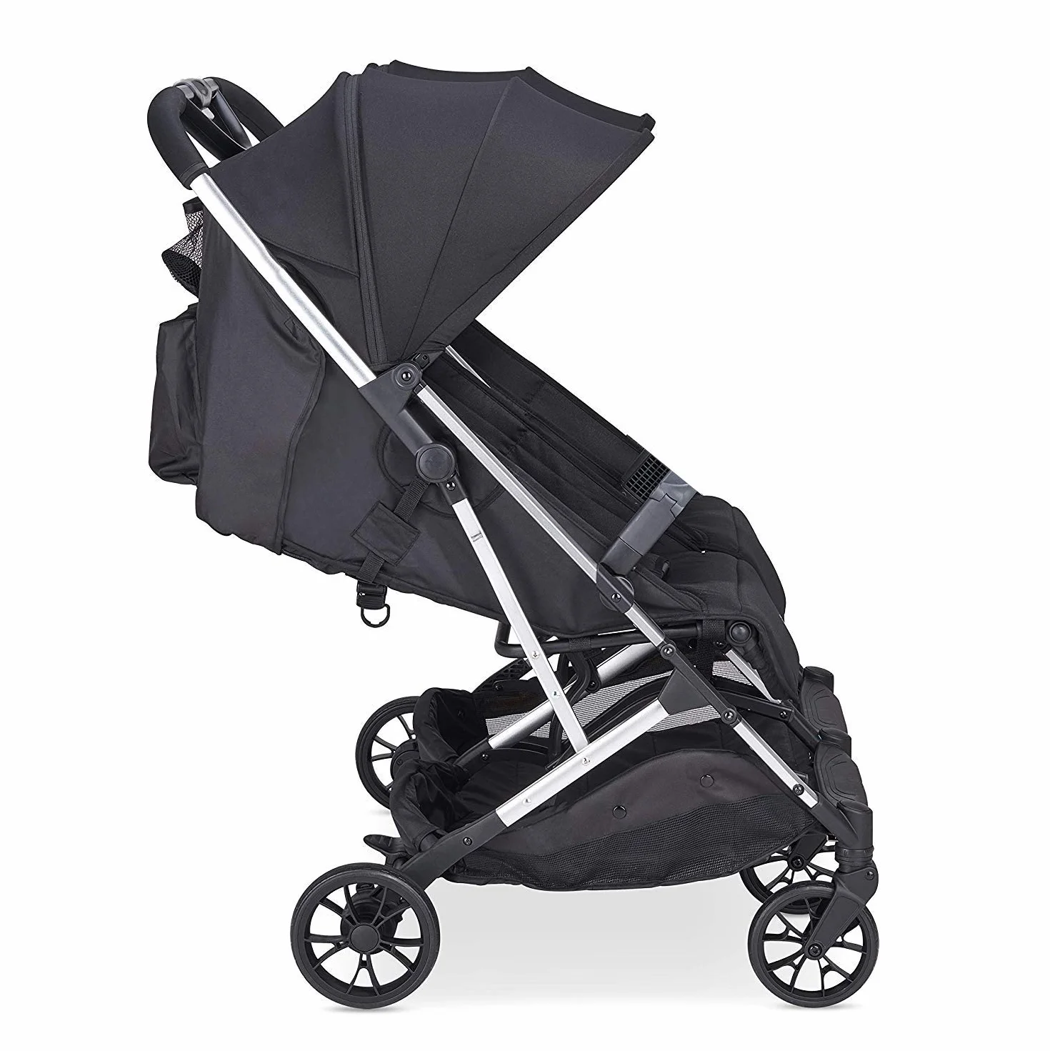 Babify Twin Air Passeggino gemellare, leggero e compatto, omologato fino a 22 kg, passeggino doppio Soft Grey