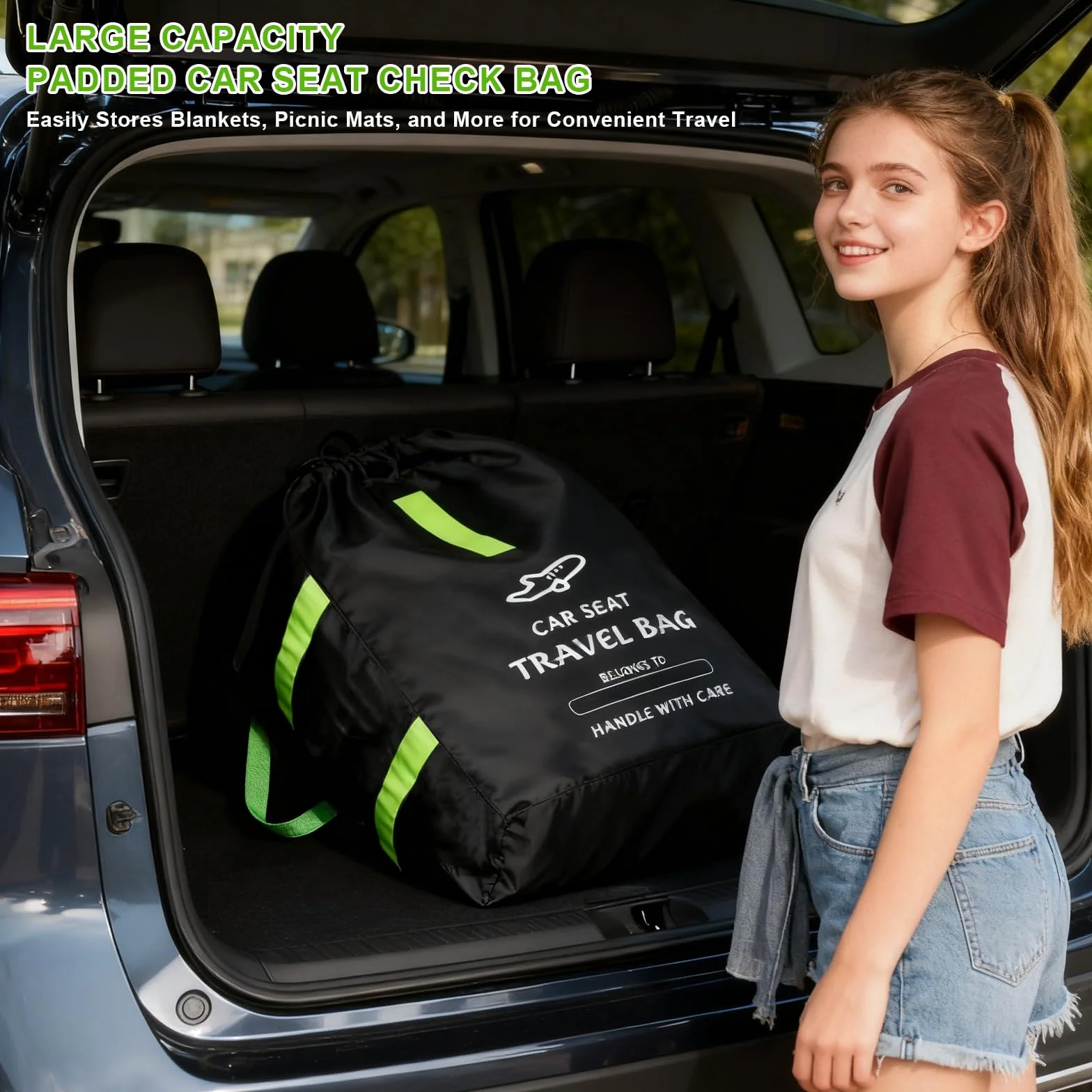 LPZMPZ Borsa per seggiolino auto Borsa per seggiolino per aereo Borsa da viaggio per seggiolino auto Gate Check Borsa per seggiolino auto Borsa per seggiolino per auto Borsa da viaggio per aereo Borsa