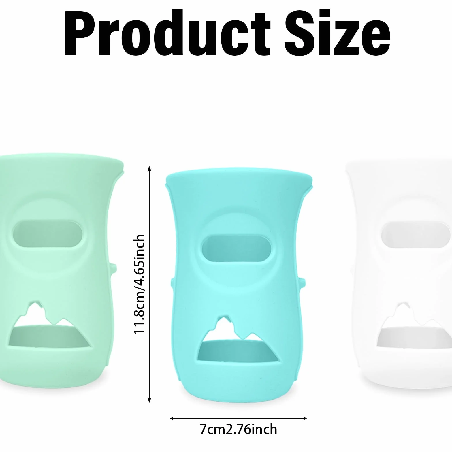 GADITIEK Confezione da 3 custodie in silicone per biberon Avent Natural, in vetro, infrangibili, compatibili con i biberon Philips Avent Natural, in vetro da 240 ml (240 ml)