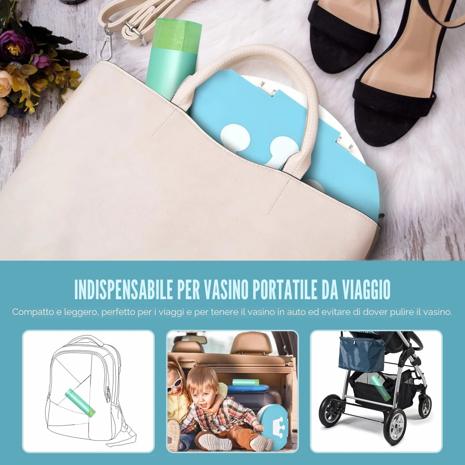 Sacchetti Per Fodere Per Vasino Da Viaggio Portatili Universali Con Coulisse Per Addestramento Del Vasino Per Bambini Borsa Per Pulizia Usa E Getta Per Bambini Bambino Adulti Animali-90 Pezzi