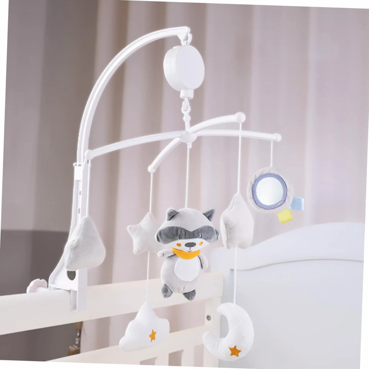 Pendente per Culla Girevole Carillon in Plastica per Ragazzo Ragazza | Ornamento Sospeso per Cameretta, Regalo per Battesimo e Shower, Decorazione da Letto