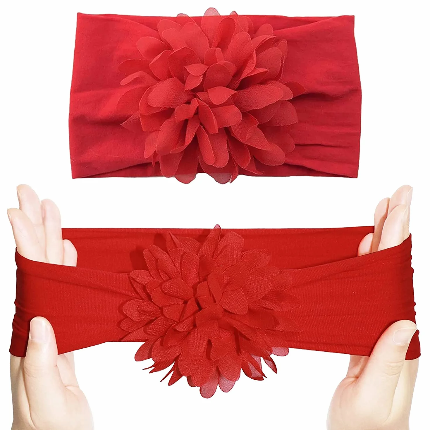 10pcs neonate fasce di nylon fasce per capelli fiore elastico turbante accessori per capelli per neonati bambini neonati