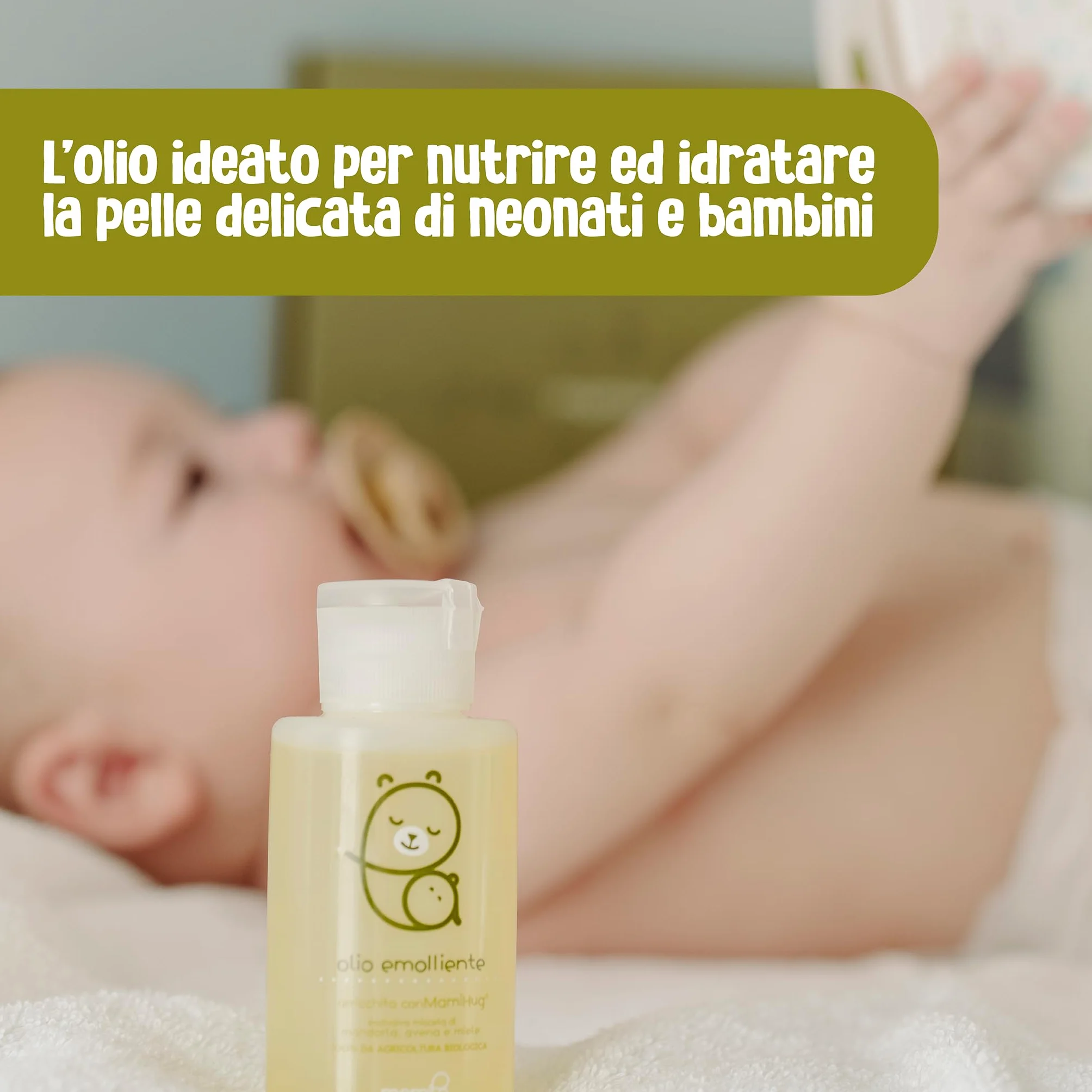 Mamila Set Completo per la Cura del Bambino, 7 Prodotti Essenziali MamiHug, Include Shampoo, Bagnetto, Detergente, Pasta Protettiva, Crema Idratante, Polvere d'Amido, Olio Emolliente