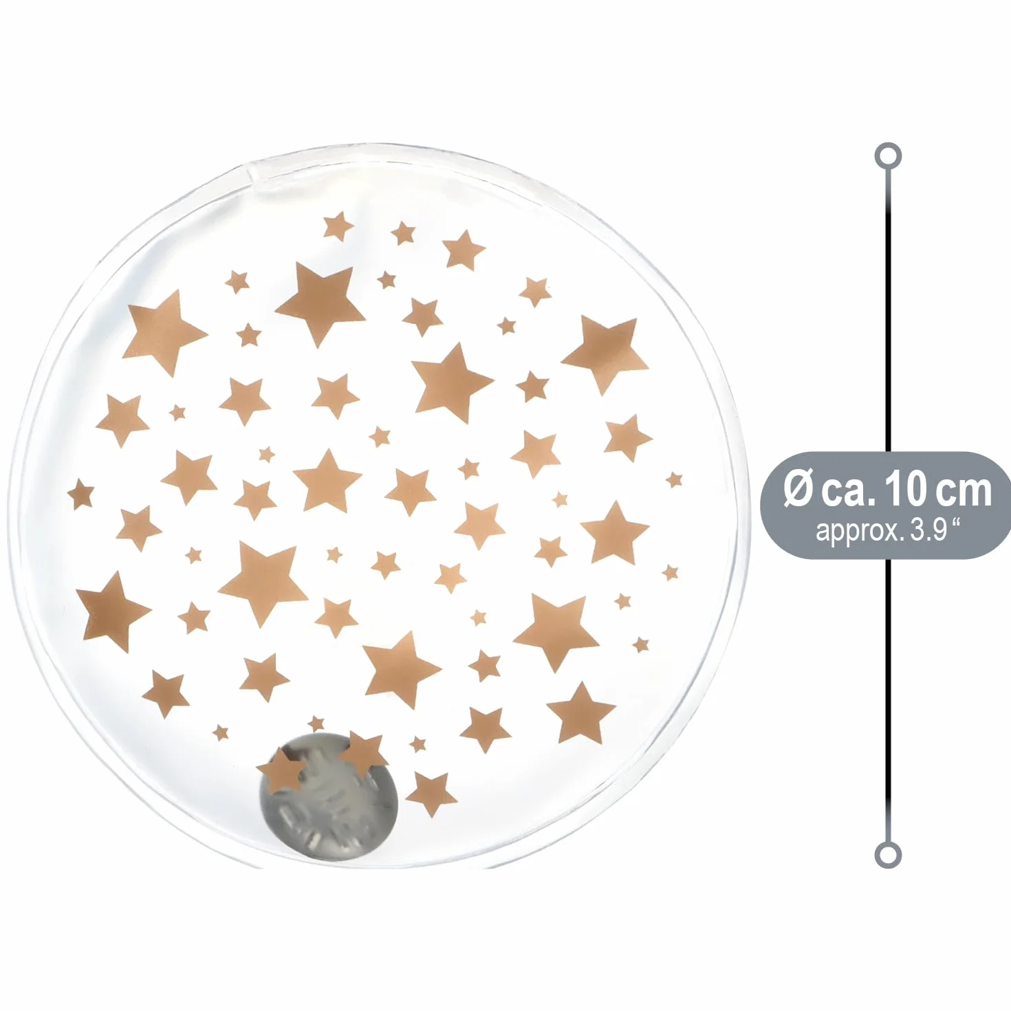 COM-FOUR® 4x scaldamani tascabili scaldamani riutilizzabili - scaldamani con piccole stelle - cuscinetto termico per le giornate fredde e in movimento (04 pezzi - Stelline trasparenti)