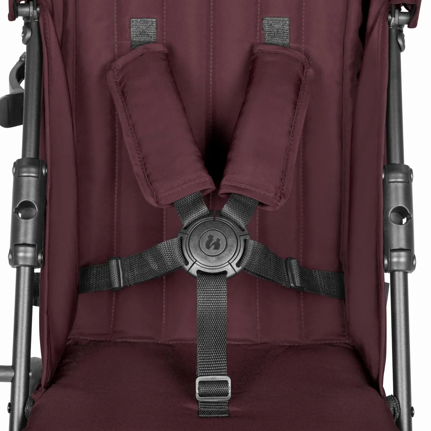 hauck Fold N Care, Blackberry - Passeggino a Ombrello per Bambini da 6 Mesi fino a 22 kg, Pieghevole e Leggero (7,6 kg), Schienale Reclinabile, Cappottina UPF 50+, Cesto XL, Ruote EVA Piroettanti