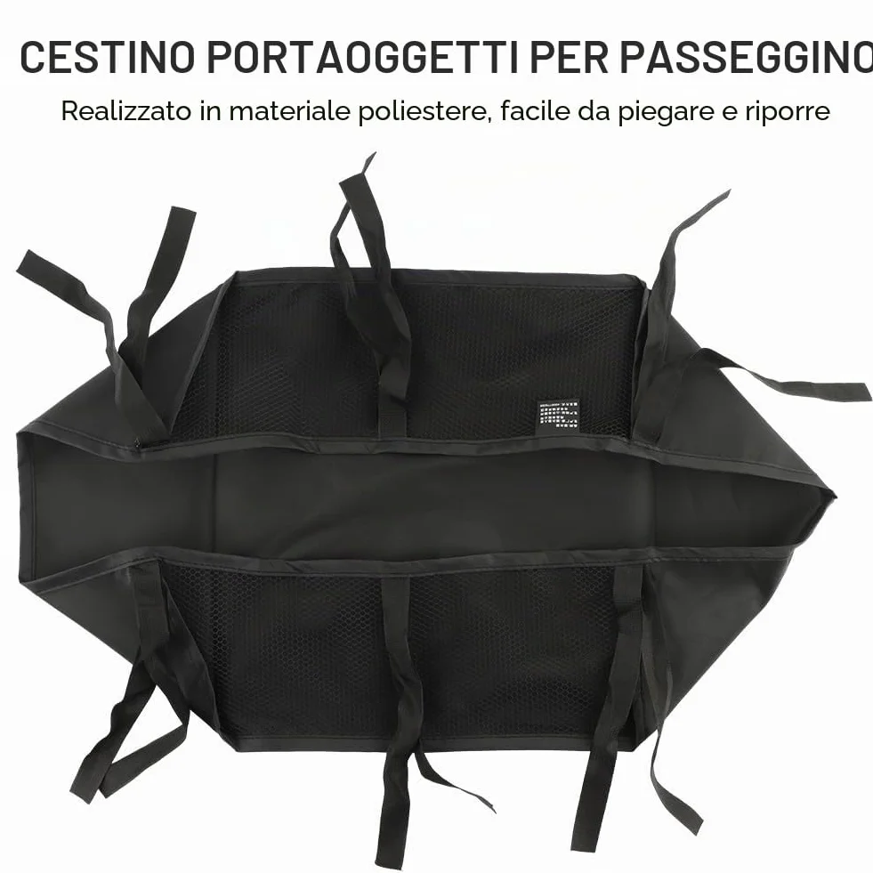Cestino per passeggino, resistente alla polvere, per passeggino, fondo da appendere al fondo del passeggino, borsa organizer per il fondo del passeggino, borsa organizer per il fondo della carrozzina