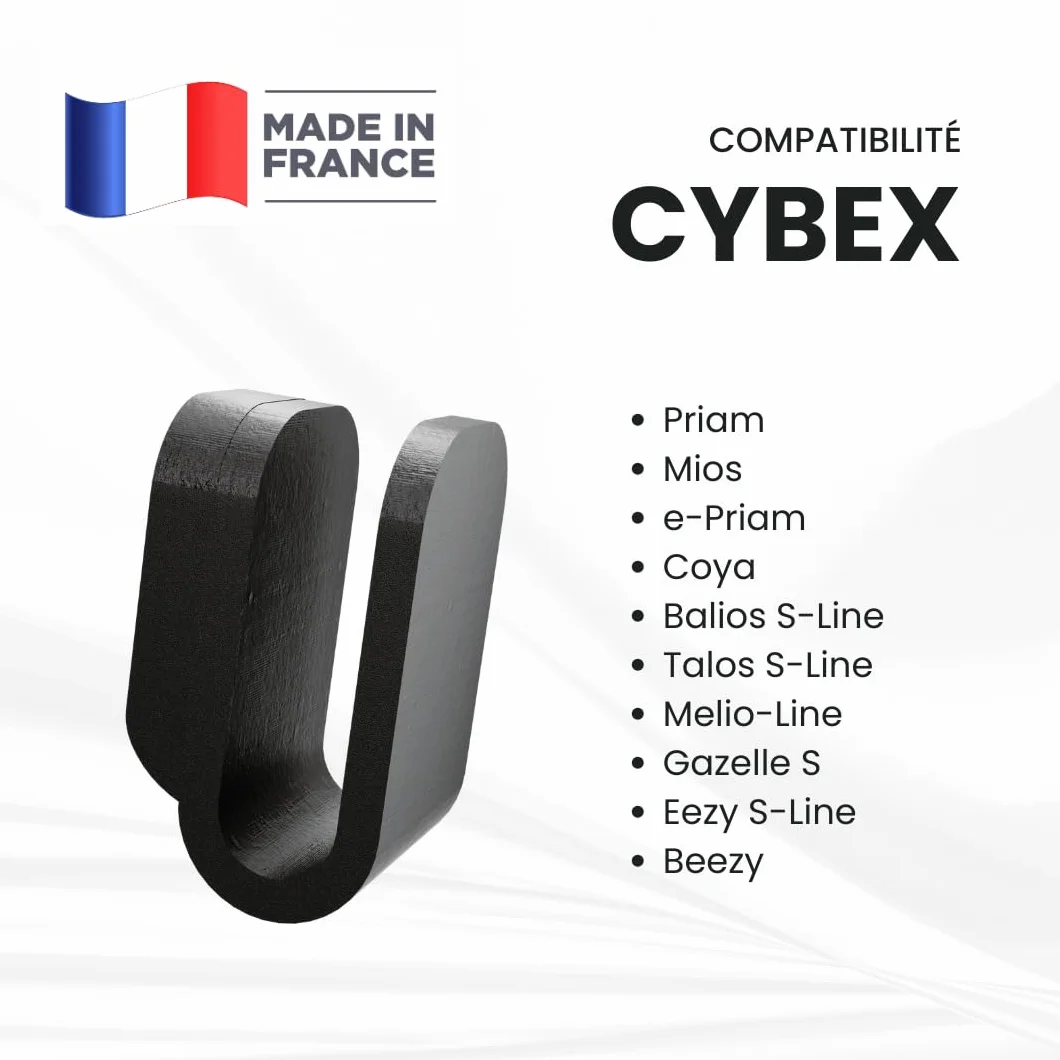 Cybex - Gancio porta borsa per passeggino, compatibile con Cybex Coya, Melio, Priam, Balios, Talos, Gazelle S, Eezy S-Line, Mios, Beezy - Accessorio resistente per borsa per pannolini