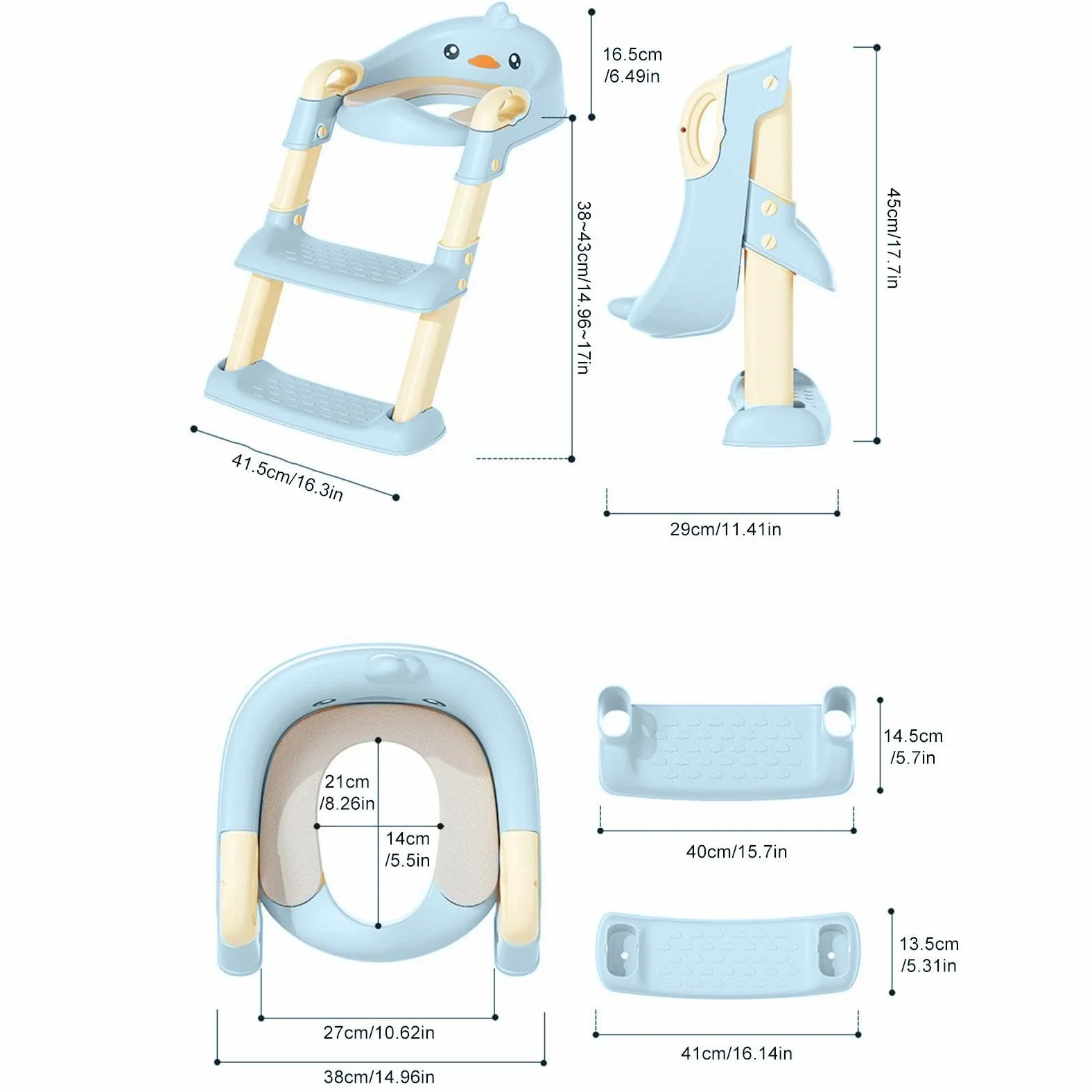 Scaletta WC per Bambini Scaletta Ergonomica Bambini Con Disegni Cartoon | Portatile Per Bambine e Bambini Forniture Addestramento Vasino Confortevole per Piccoli Bagno WC Cartoon
