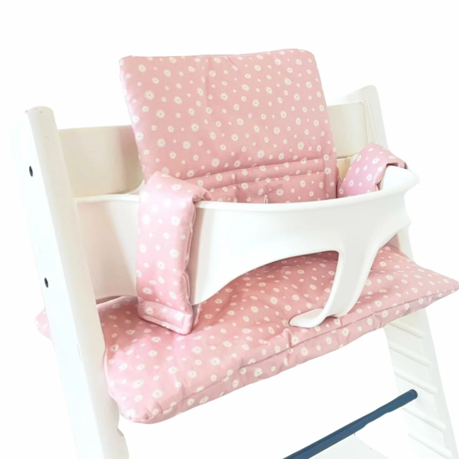 UKJE Cuscino compatibile con Stokke Tripp Trapp - Morbido cuscino per sedile per neonati, bambini e bambini piccoli, Accessori per seggiolone, Inserto in tessuto di cotone (daisy)