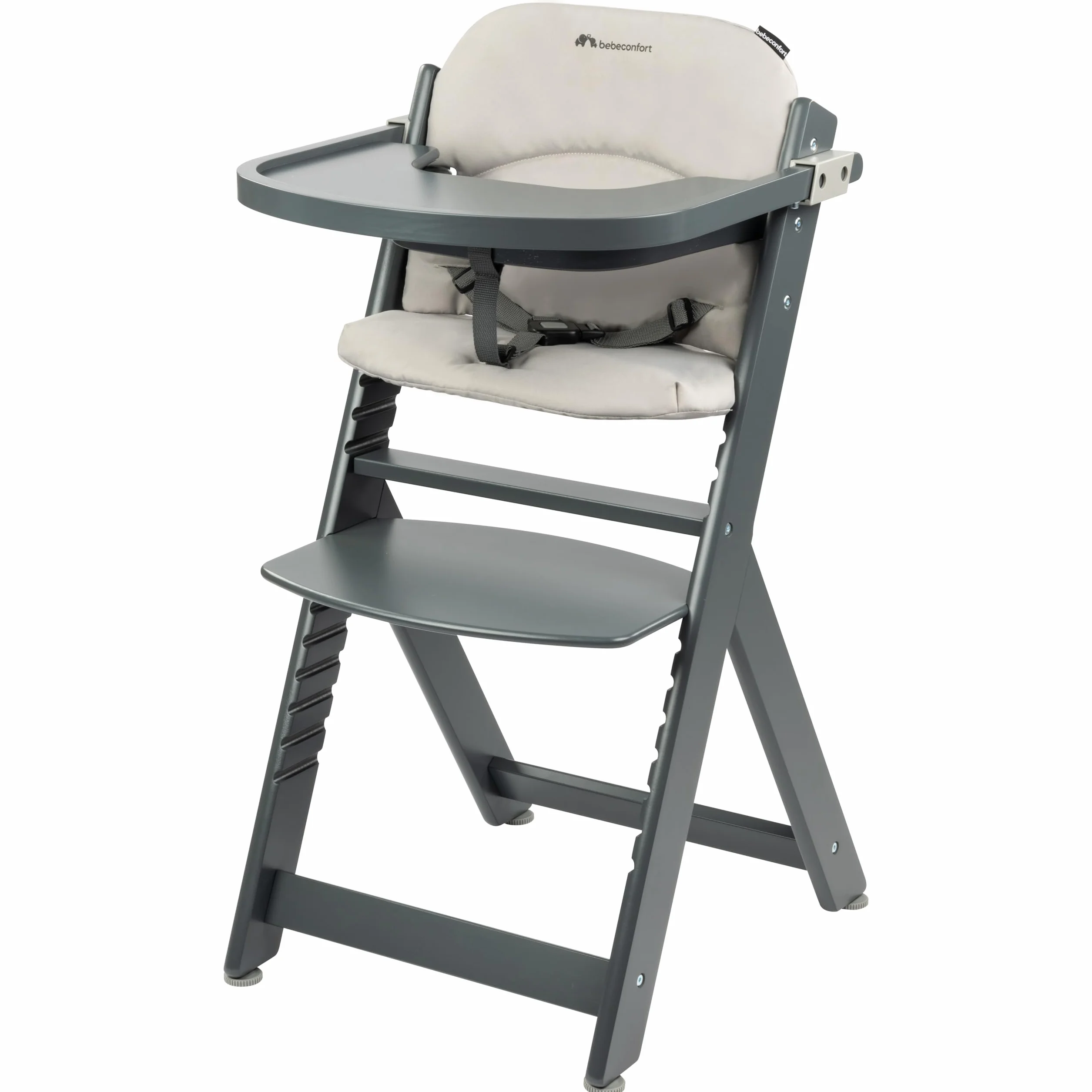 Bebeconfort Cuscino per Seggiolone pappa in legno Timba e Timba Basic, rivestimento impermeabile, colore Grey Mist