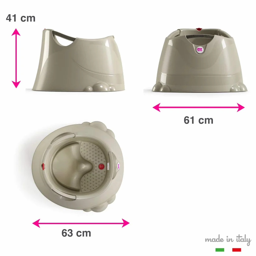 OKBABY Oplà Vaschetta Ampia e Versatile per il Bagnetto del Neonato, 12-36 Mesi (fino a 25 kg), Grigio, 157563 milliliters, 1 kilograms, 1 unità, 1