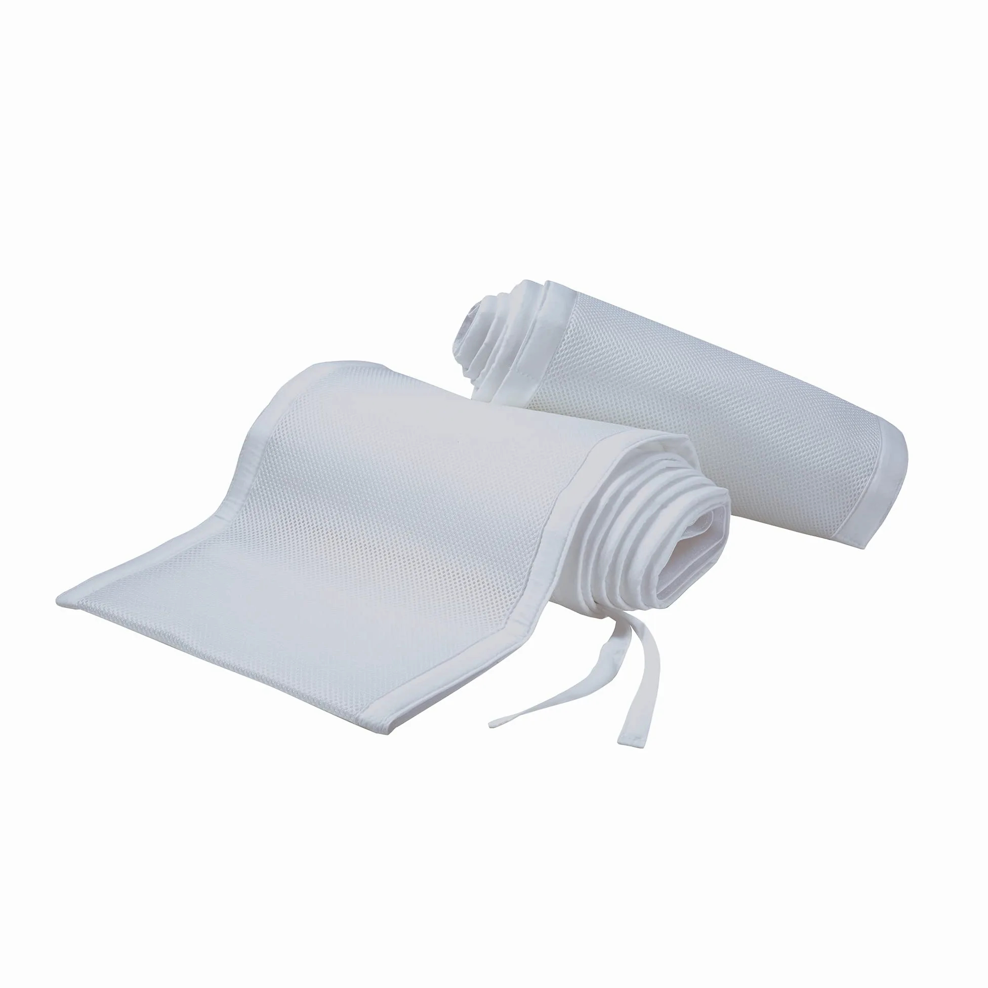 AirflowBaby, Essential - Fodera in rete traspirante da 2 mm, per culle con materasso da 120 x 60 cm o 140 x 70 cm, grigio, altezza 35 cm, 4 lati, alternativa al paracolpi a strato singolo non