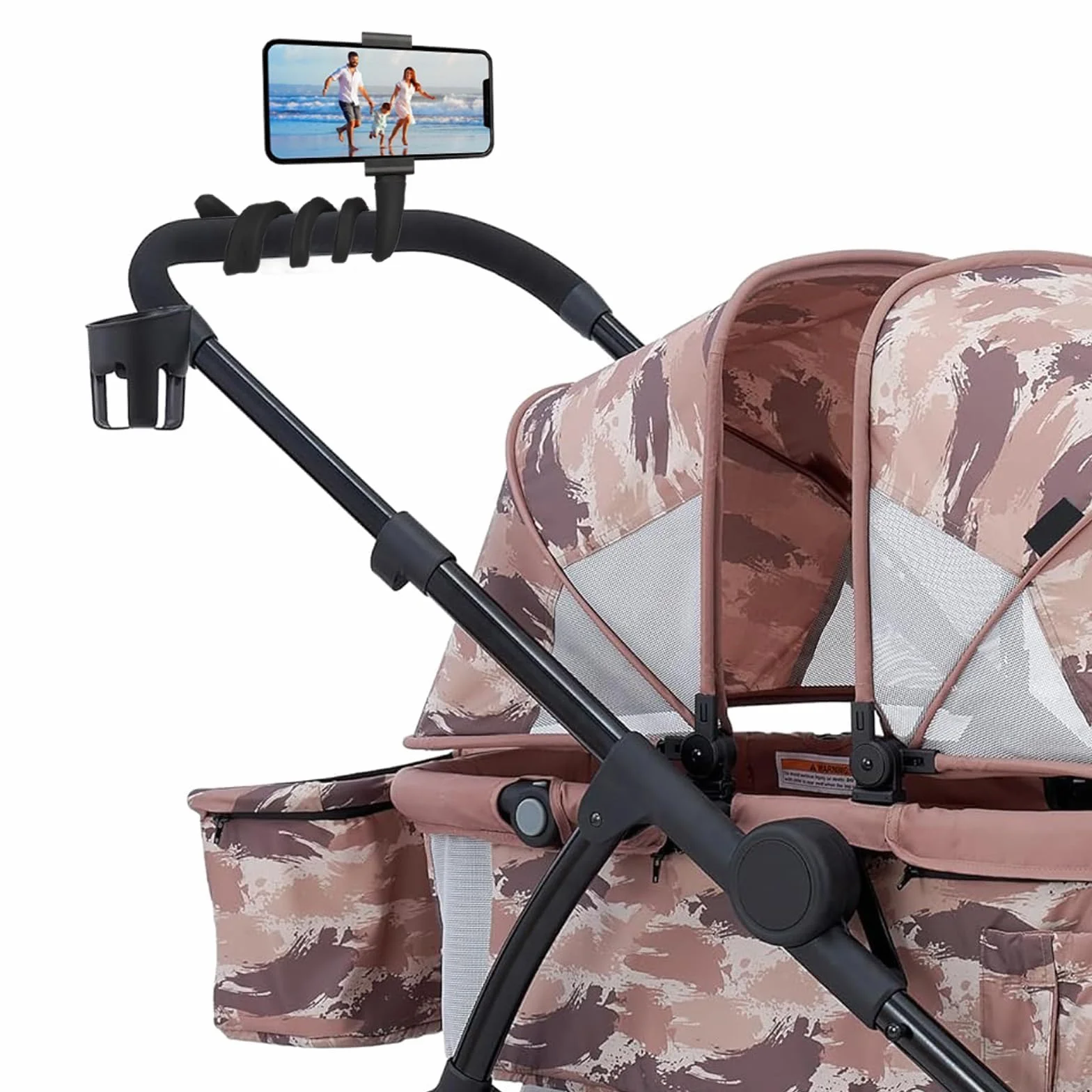 Supporto per telefono per passeggino Supporto per telefono cellulare portatile Supporto per telefono per passeggino con braccio flessibile antiscivolo Supporto per telefono flessibile Accessori
