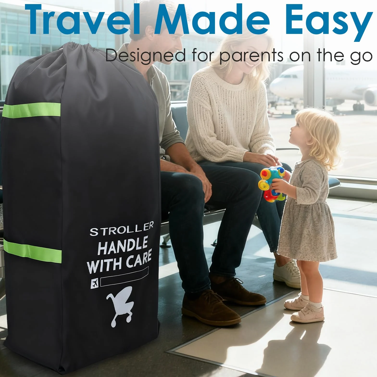 Vicloon Borsa da Viaggio per Passeggino,Borsa da Trasporto per Carrozzine,Borsas per Seggiolino Auto Pieghevole,Borsas passegginos,per Passeggino Impermeabile per Aereo Gate Check e Stoccaggio