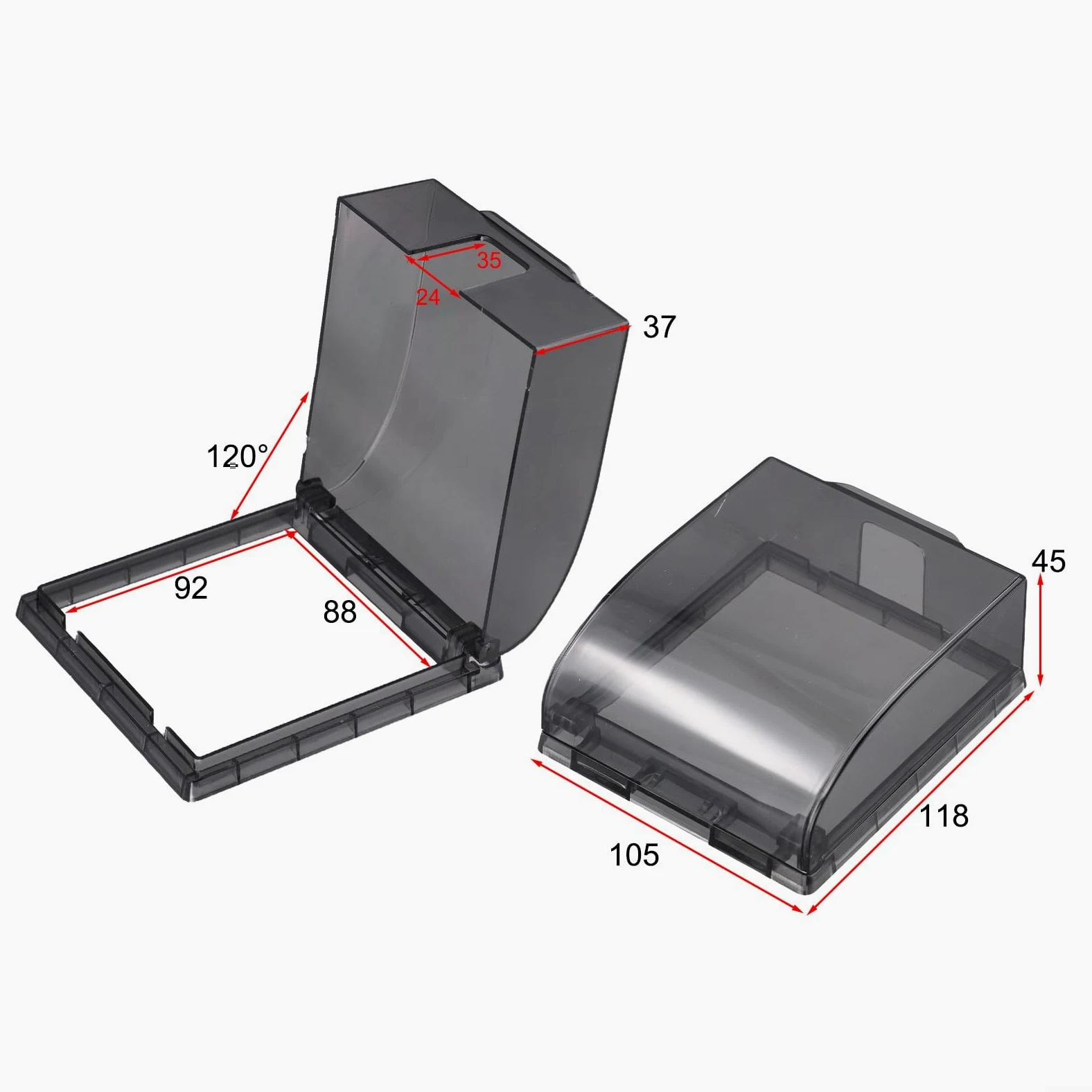 Coperture impermeabili per prese elettriche, Copertura for presa interruttore a parete impermeabile, 10, 5 x 11