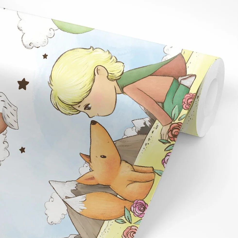 kina - SM0044 Adesivi Murali Fasce per Camerette Bambini - Grafica Il Piccolo Principe Greche Protezione e Decorazione Pareti Rivestimento Mobili Tavoli e Armadi 30x130 cm