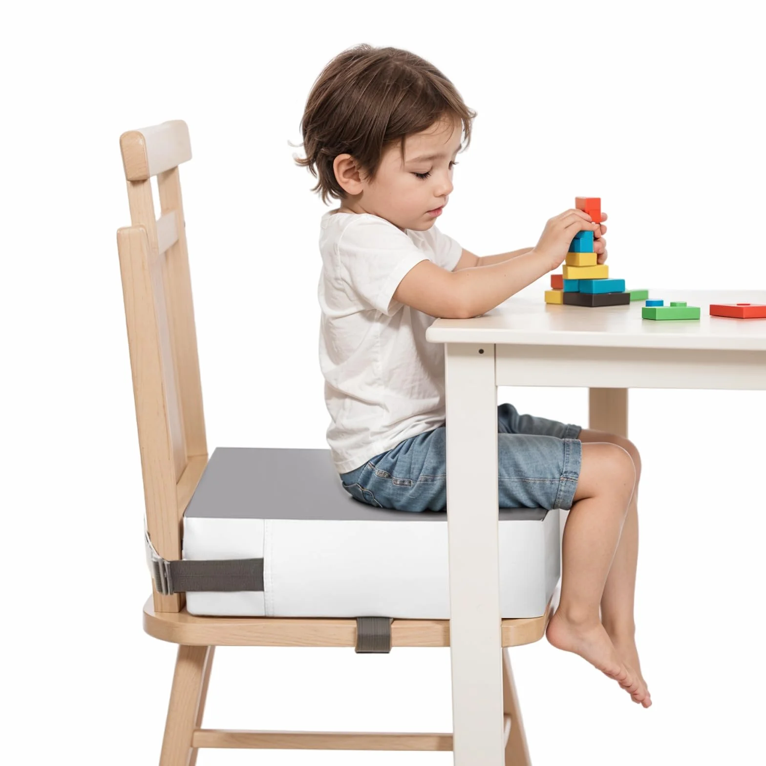 Cuscino Rialzo Sedia Bambini, Seduta Rialzata per Bambini per il Tavolo, Smontabile Cuscino Alzasedia