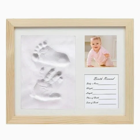 Kit fai da te per la crescita del bambino, set di impronte di mani e piedi, regalo di compleanno per bambini, cornice per foto con stampa di zampe di animali domestici
