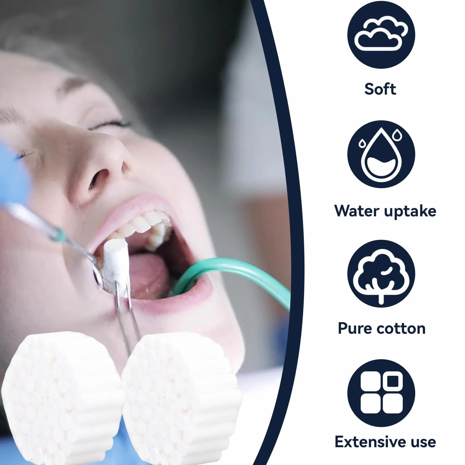 Agatige 100 Pezzi Tappo di sanguinamento nasale per Bambini, tampone di Cotone emostatico Altamente Assorbente per Bocca e Naso