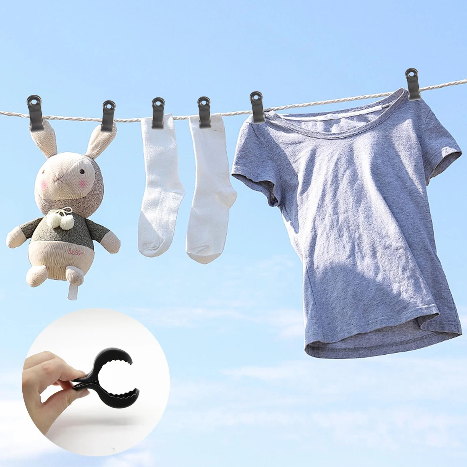 4 mollette per passeggino, clip per il fissaggio di giocattoli, clip per passeggino per ovetto, fissaggio di coperte, accessori per passeggini, sedie a sdraio