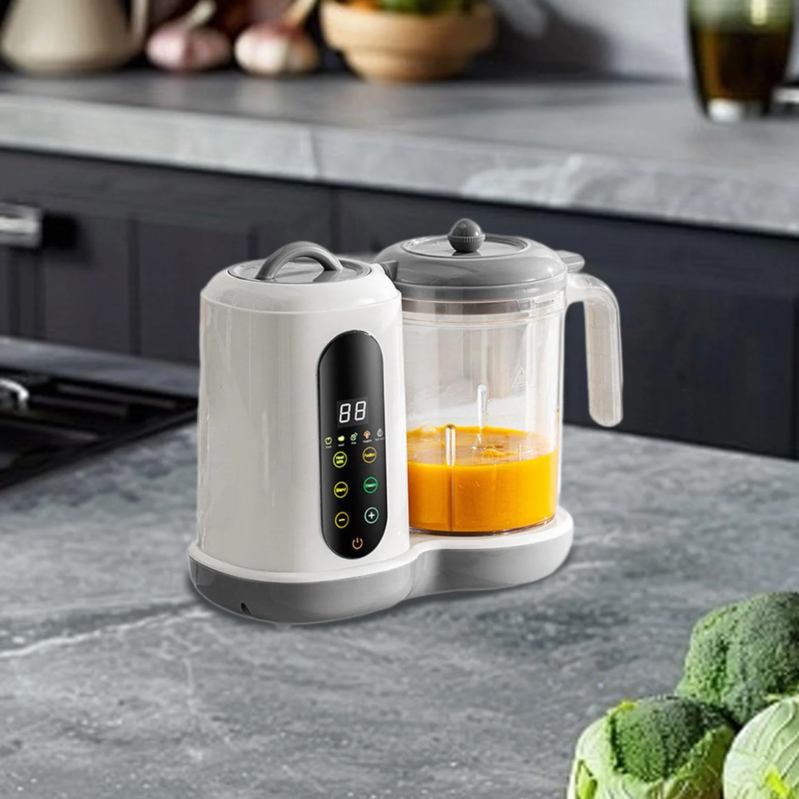 perfk Baby Food Maker Baby Food Puree Maker Robusto e leggero Cibo Robot da cucina per neonati Vaporizzatore per neonati