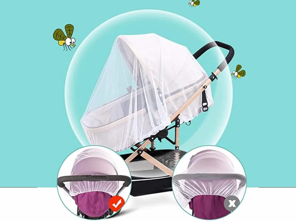 Zanzariera Passeggino Universale, Zanzariera Culla Neonato, Protezione Bambini da Vespe Zanzare Insetti