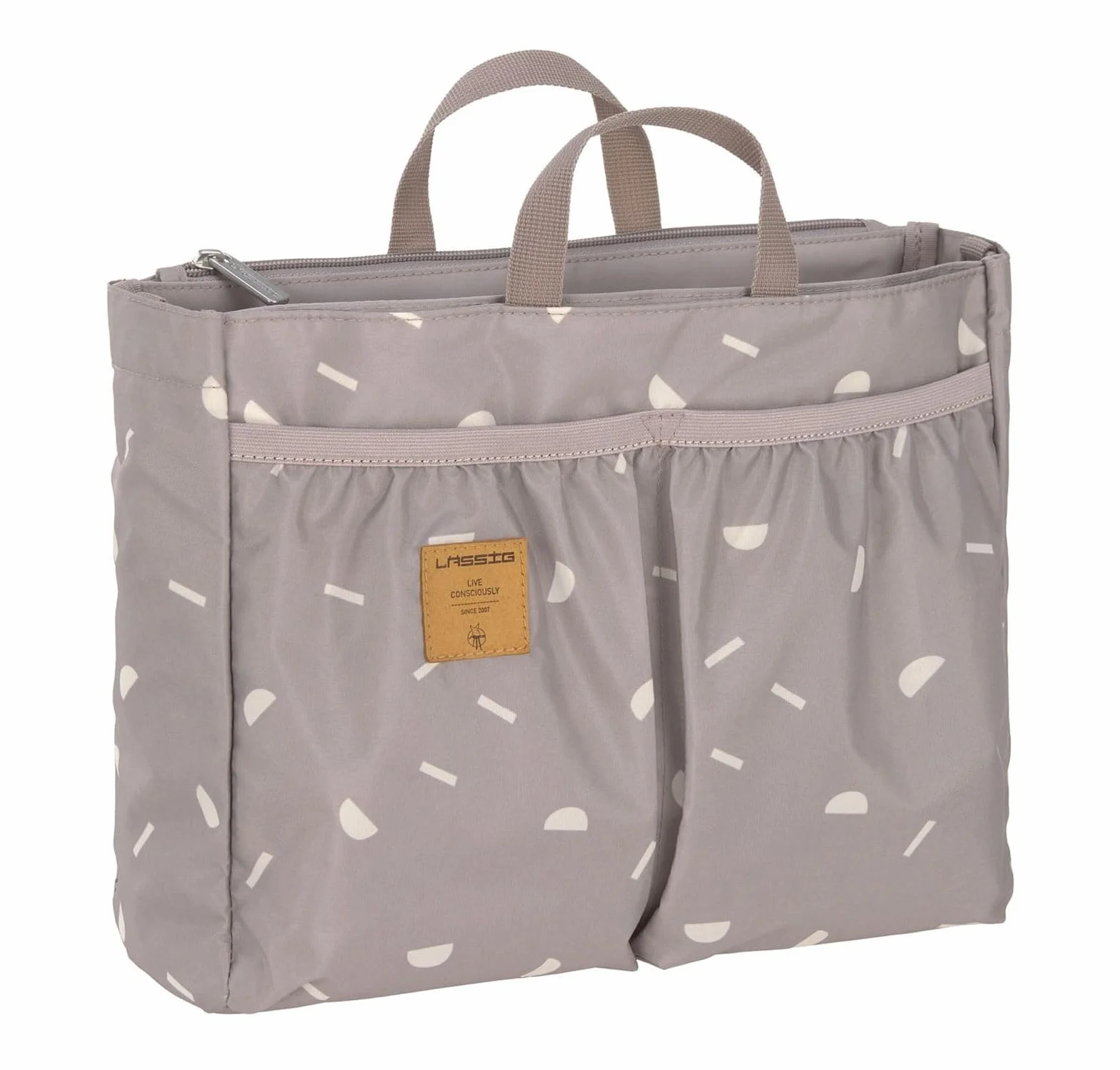 Lässig Organizzatore per passeggini per bambini Borsa per pannolini Borsa fasciatoio Piccola borsa per la toilette incl. Fasciatoio/Multitalent Organizer Blocks taupe, av2022, cd20dee2
