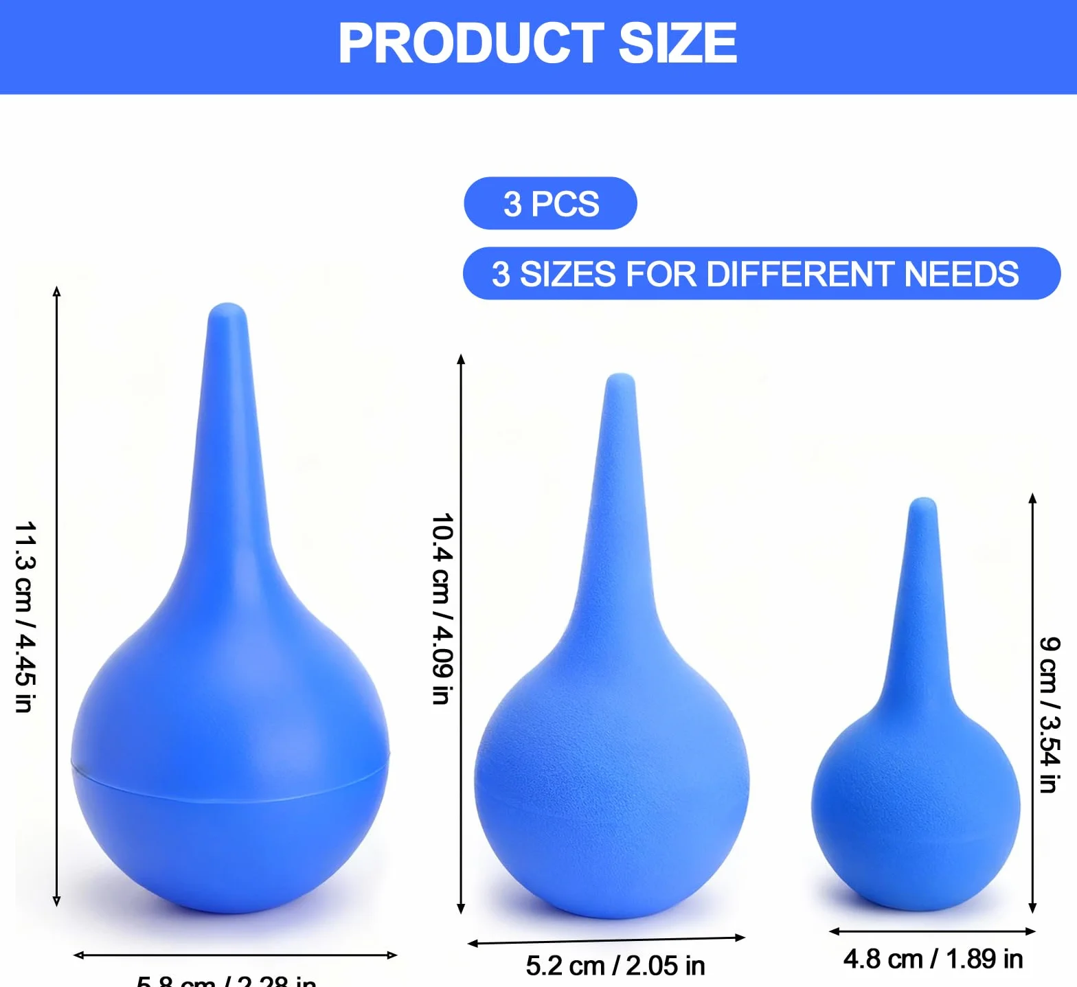 3PCS Pulisci Orecchie, Kit Pulisci Orecchie da 90ml 60ml 30ml, Siringhe Auricolari Pulizia Orecchie Pulizia Delicata e Professionale Tramite Siringa Auricolare Sicura ed Efficace per Adulti Neonati