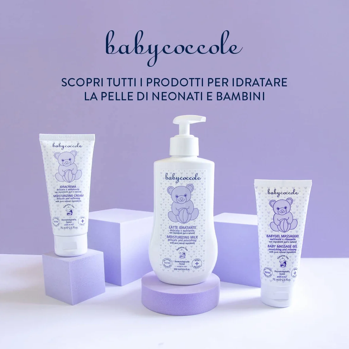 Babycoccole BABY GEL MASSAGGIO con Olio di Mandorla per Neonati e bambini. Idratante e Rilassante. Dermatologicamente Testato, Per Pelli delicate. Ingredienti Puri, Naturali di Origine Vegetale - 75ml