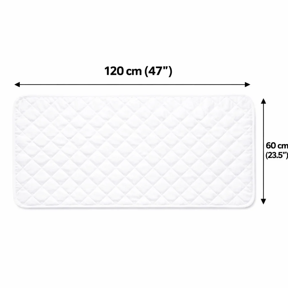 Coprimaterasso Per Lettino in Pile per Maggiore Comfort e Calore nel lettino| 120 x 60 cm | Vello Traspirante e Rovescio in Imbottitura di Qualità Con Cinghie sui Bordi - Fatto in Portogallo