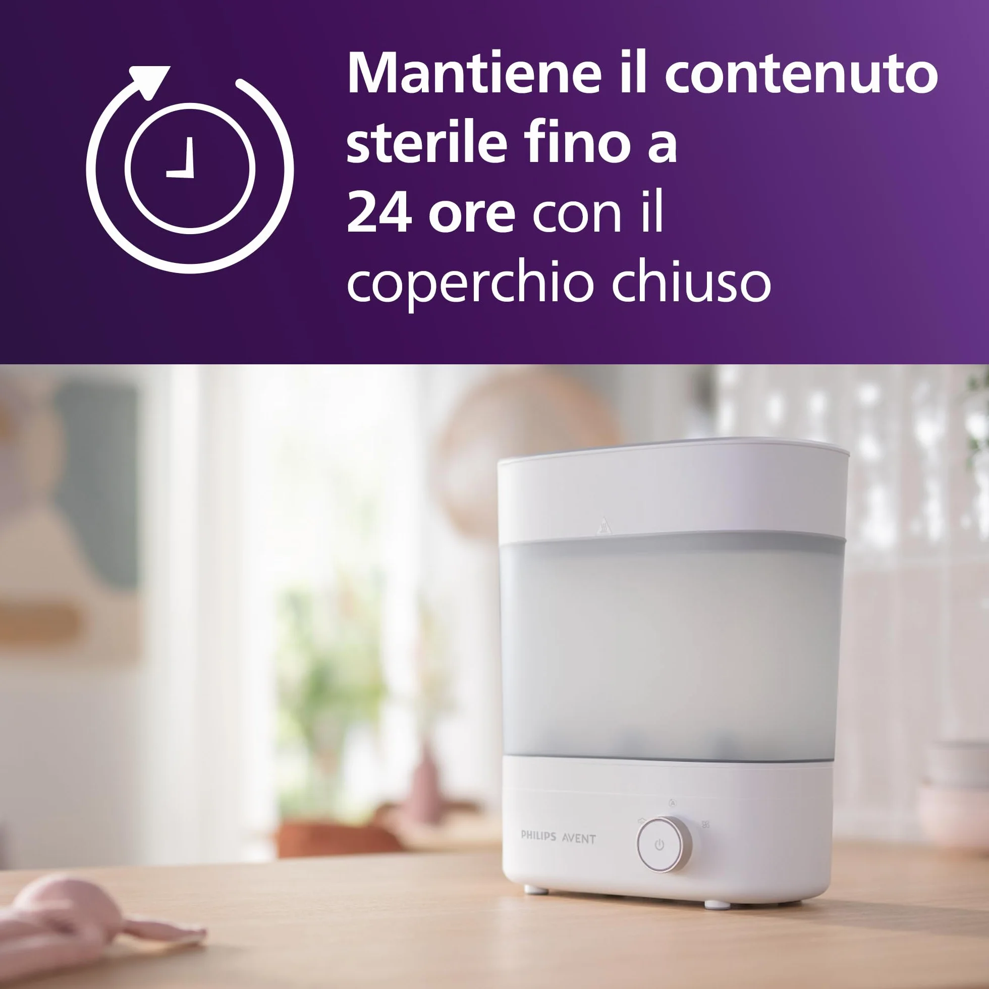 Philips Avent Sterilizzatore e asciugatrice per biberon, rapido e igienico SCF293/00