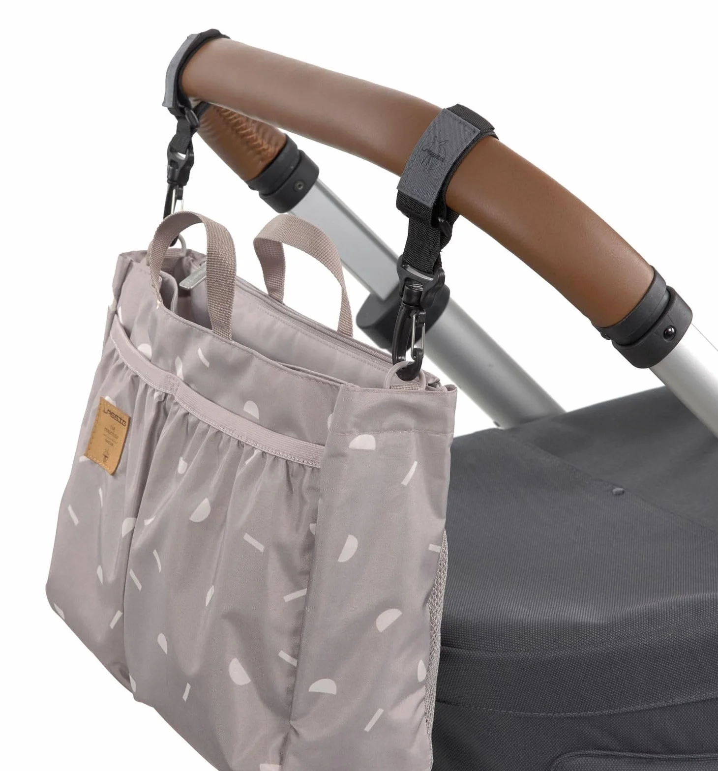 Lässig Organizzatore per passeggini per bambini Borsa per pannolini Borsa fasciatoio Piccola borsa per la toilette incl. Fasciatoio/Multitalent Organizer Blocks taupe, av2022, cd20dee2
