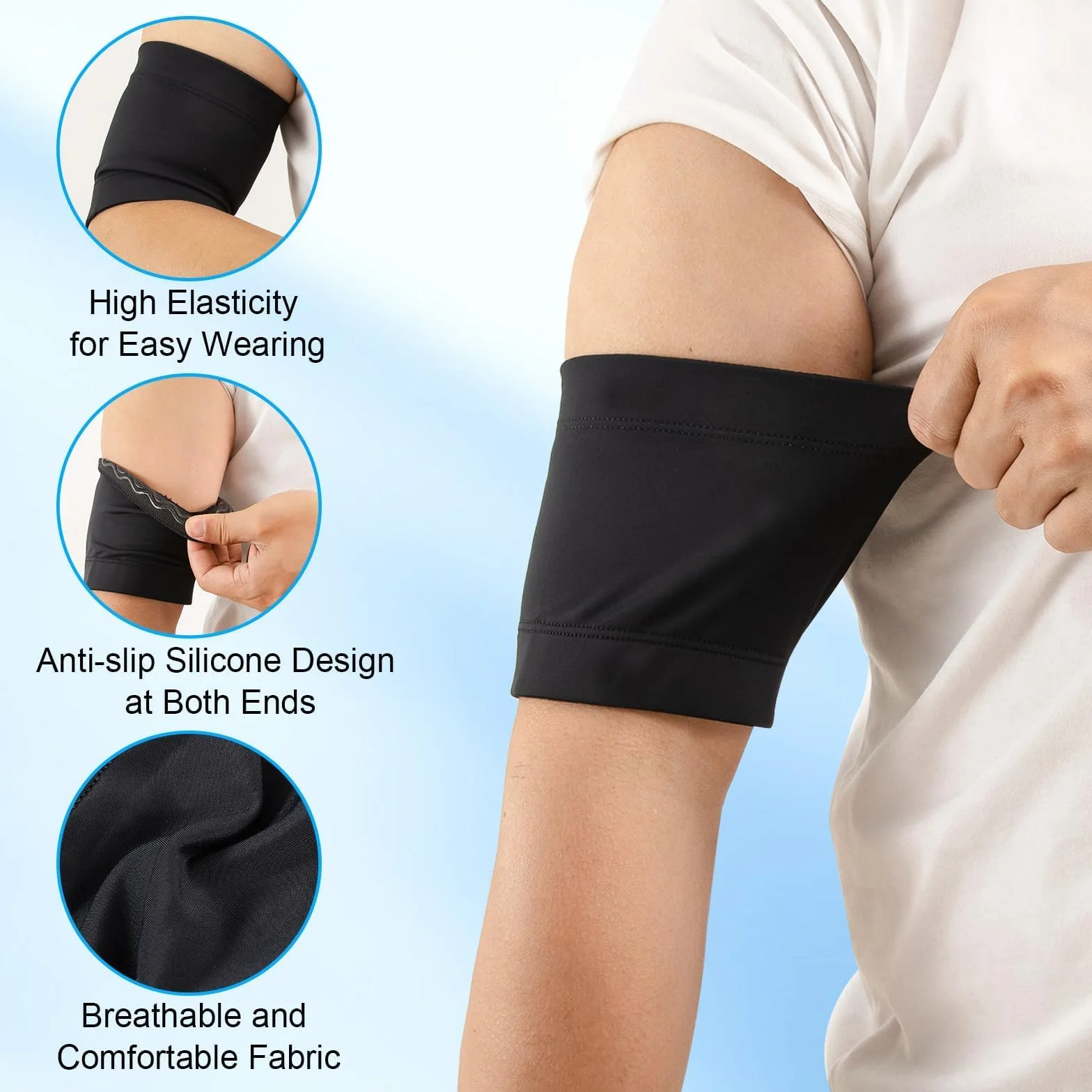 2 Pezzi Fascia Braccio Sensore Diabete Fascia da braccio per sensore, Fascia da braccio per diabete sistemi monitoraggio del baccello dell'insulina Manicotto del braccio